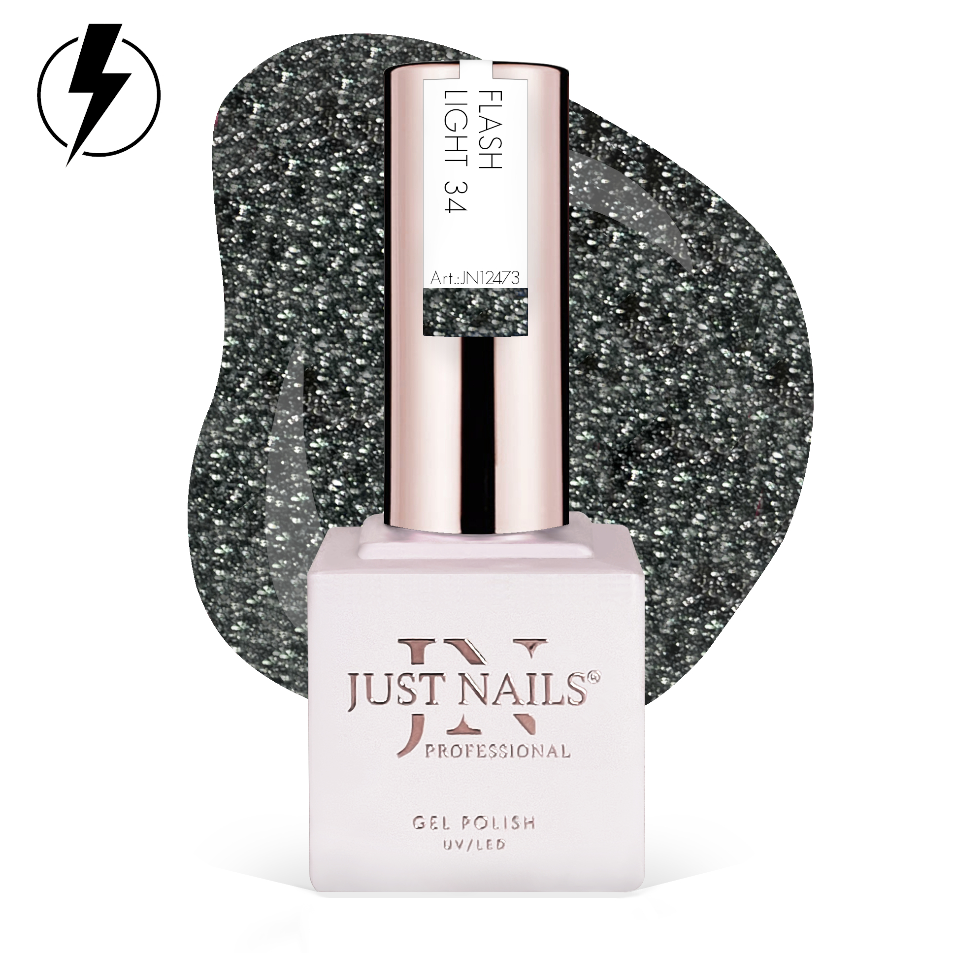 JUSTNAILS Gel Polish Color - Flash Light 34 -  Shellac Soak-off