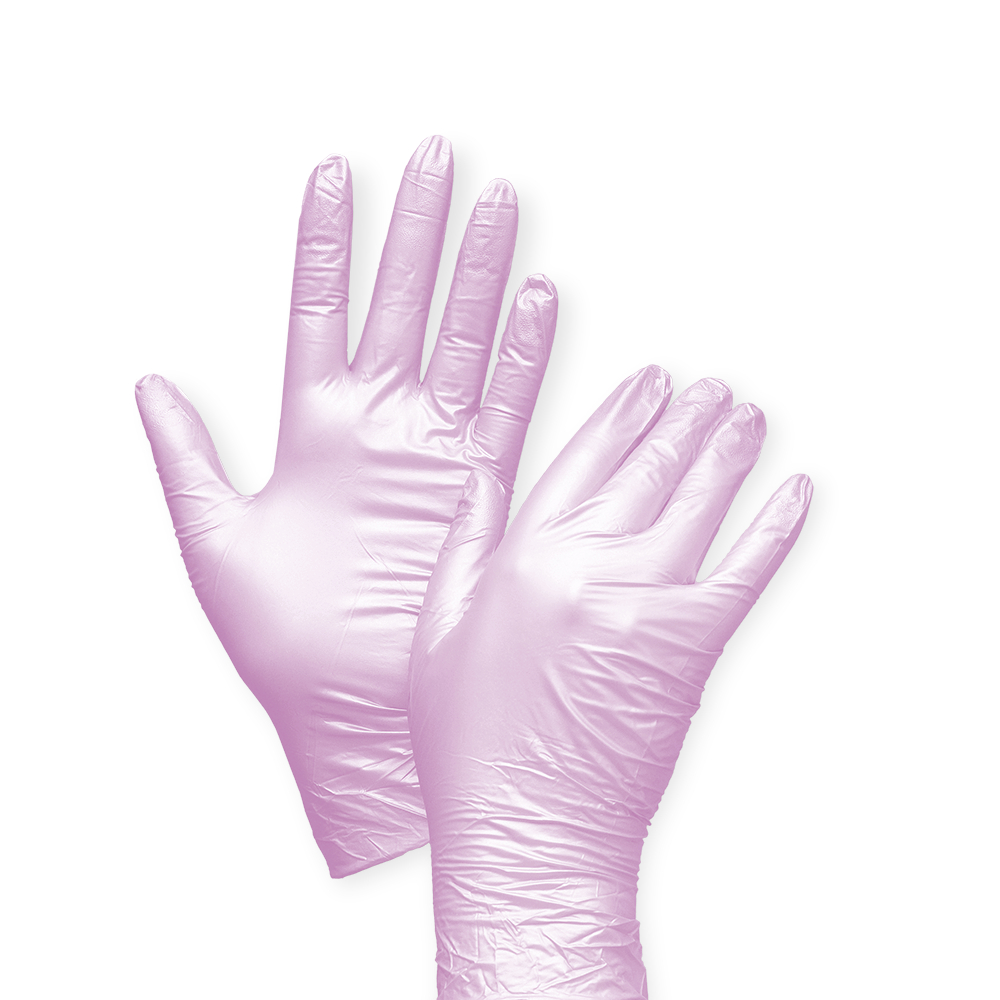 JUSTNAILS FANCY® Nitril Handschuhe Puderfrei rosa - 100 Stück