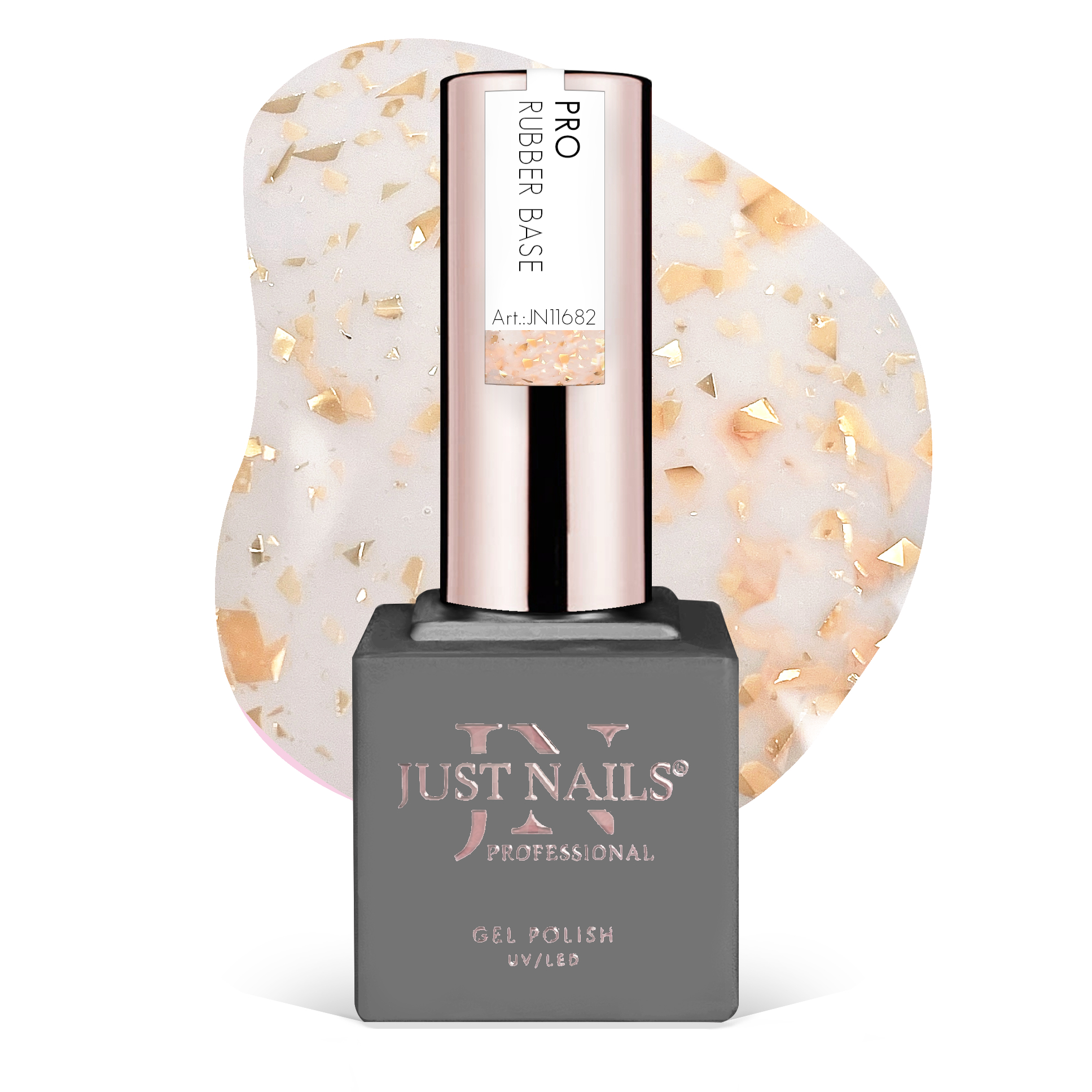 JUSTNAILS Pro Rubber BASE Fairy Crush - 09 -  Shellac Hybrid Soak-off