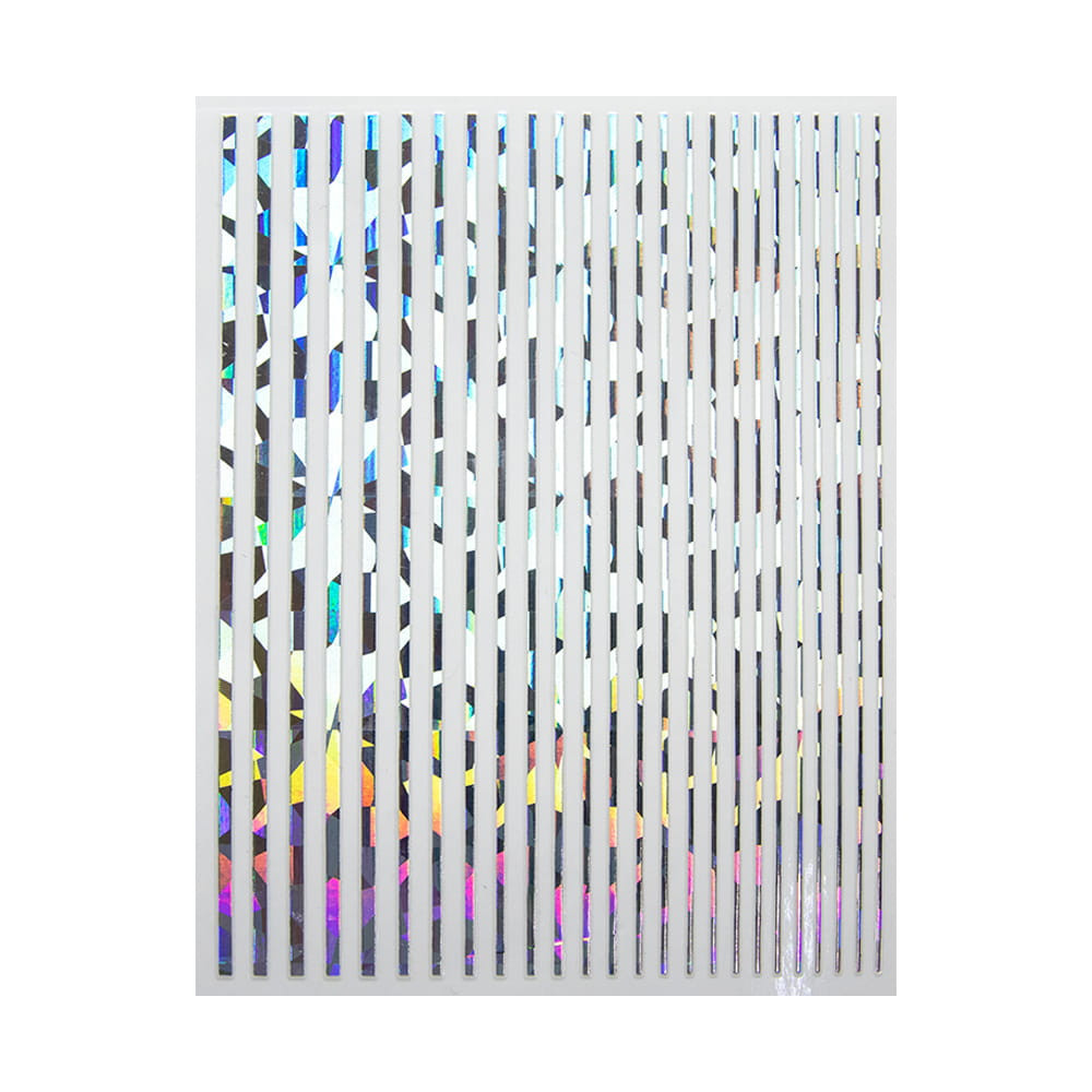 JUSTNAILS Flexible Stripes Set silber holo