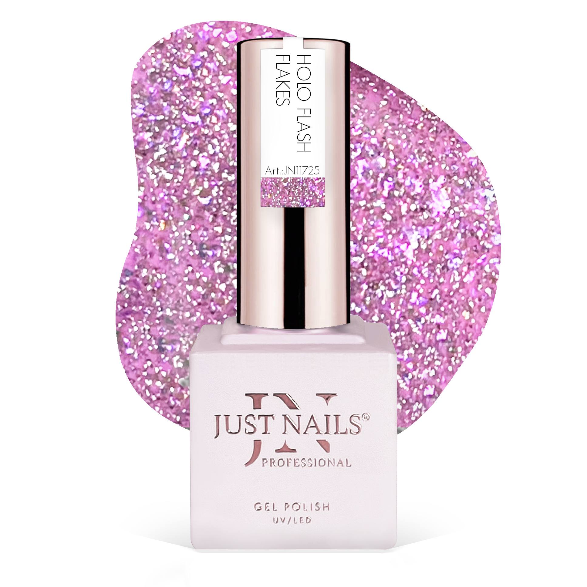 JUSTNAILS Gel Polish HOLO Flakes - Flash Light 23 -  Shellac Soak-off