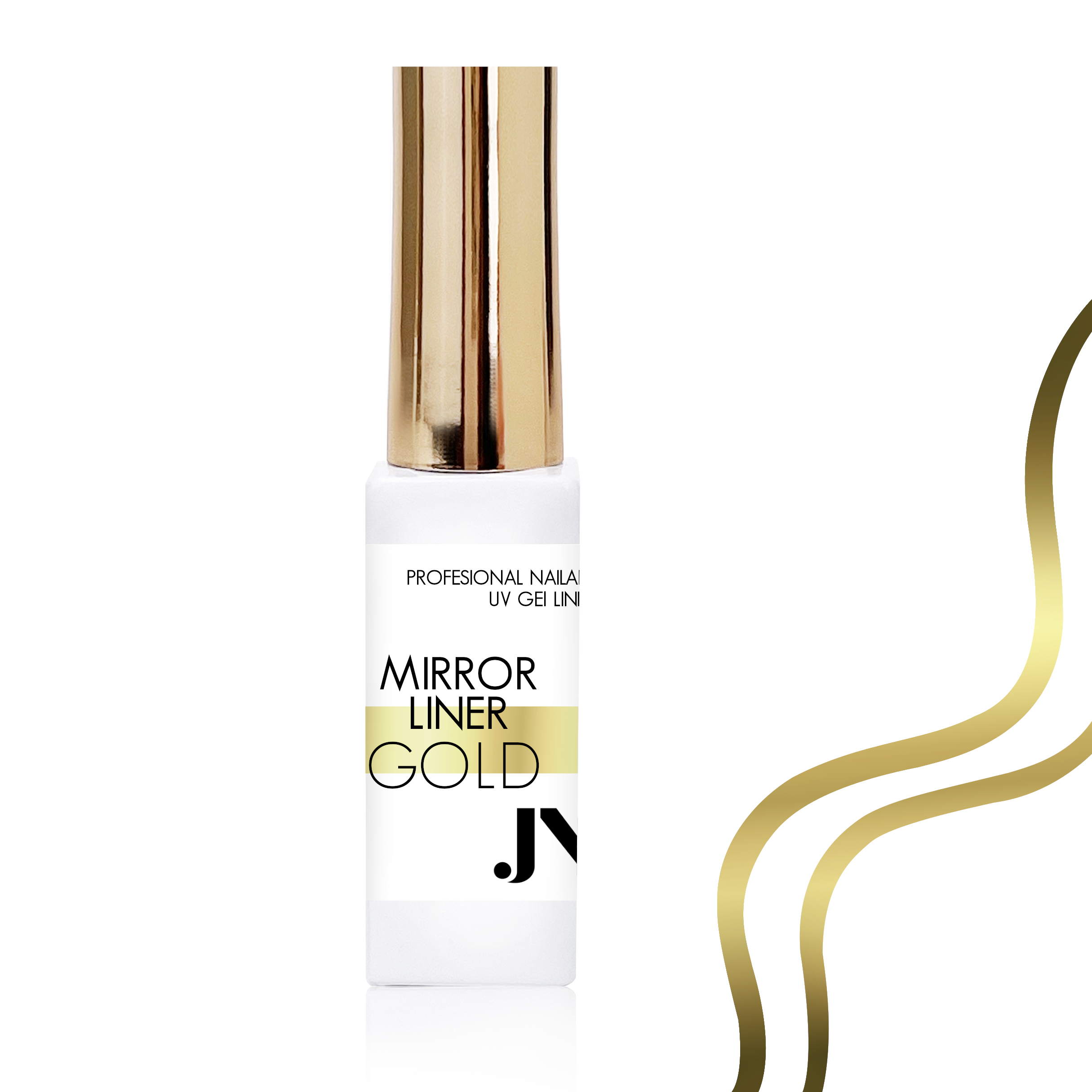 JUSTNAILS Nailart Liner Gel - MIRROR Gold