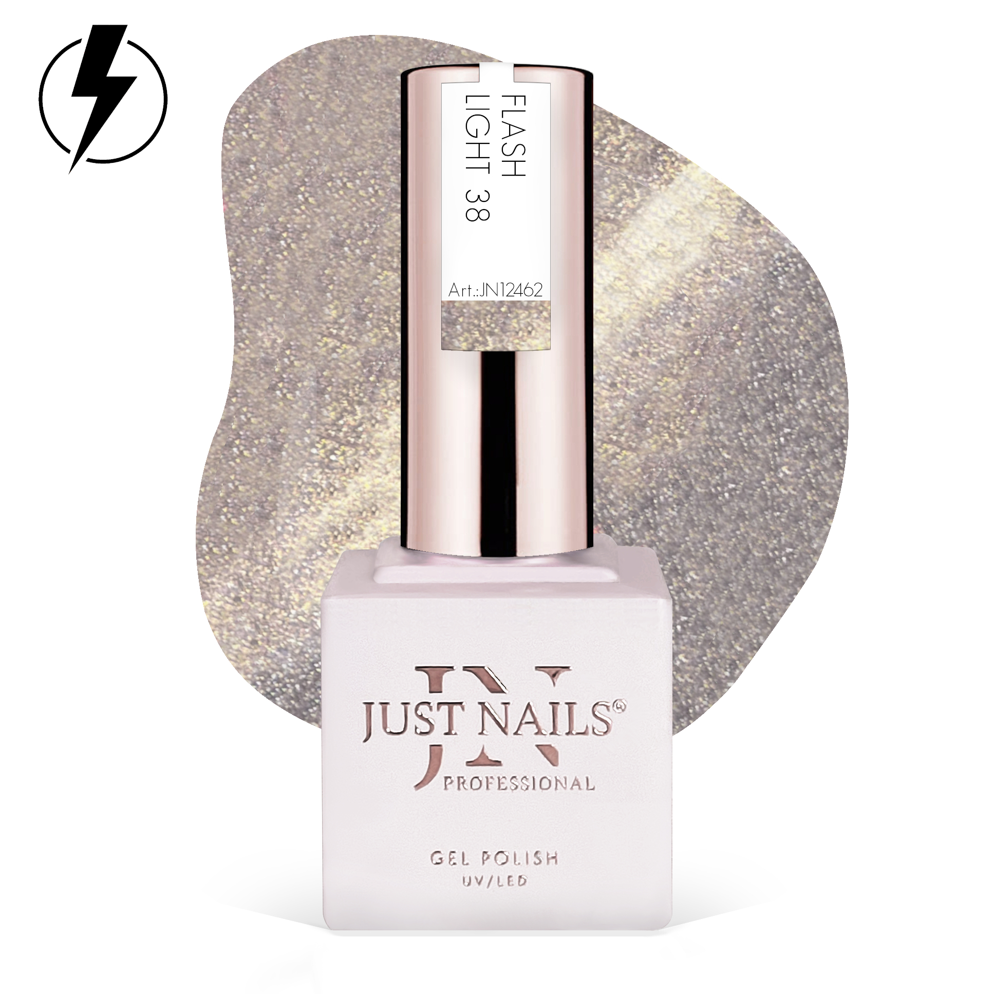 JUSTNAILS Gel Polish Color - Flash Light 38 -  Shellac Soak-off