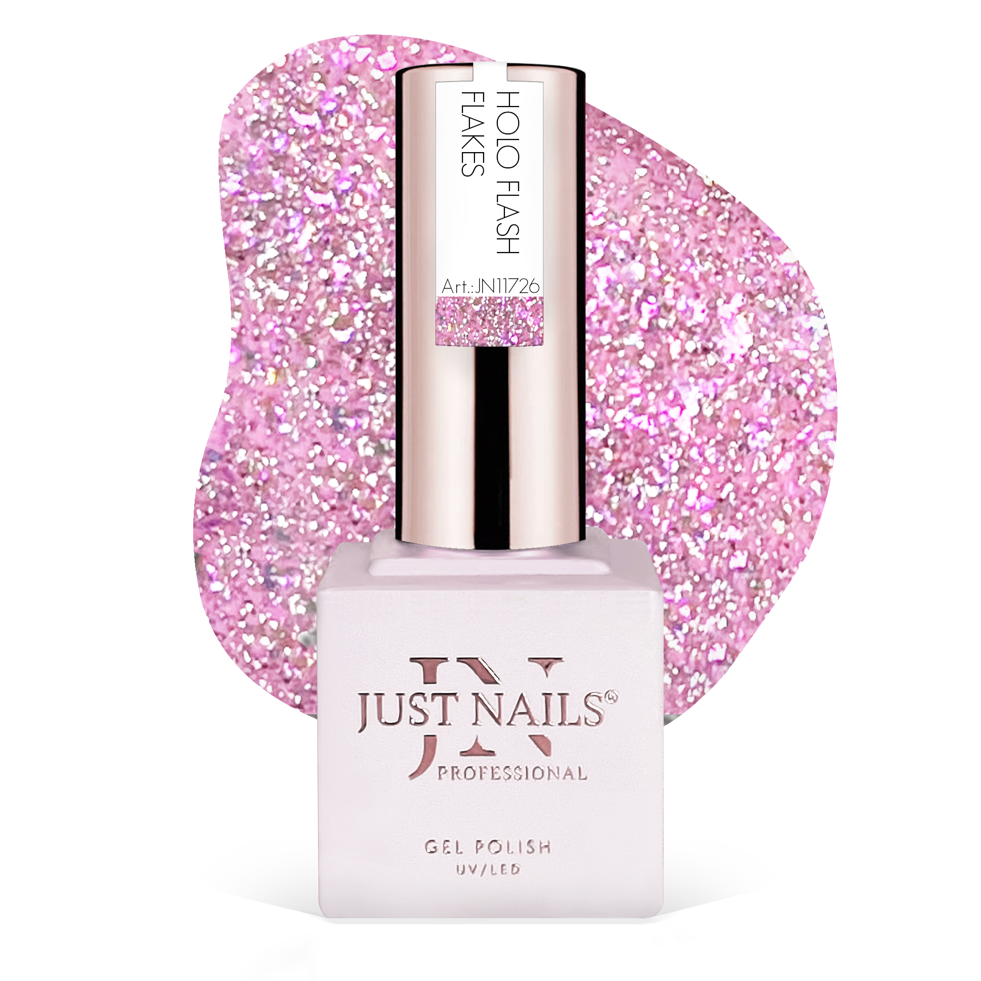 JUSTNAILS Gel Polish HOLO Flakes - Flash Light 24 -  Shellac Soak-off