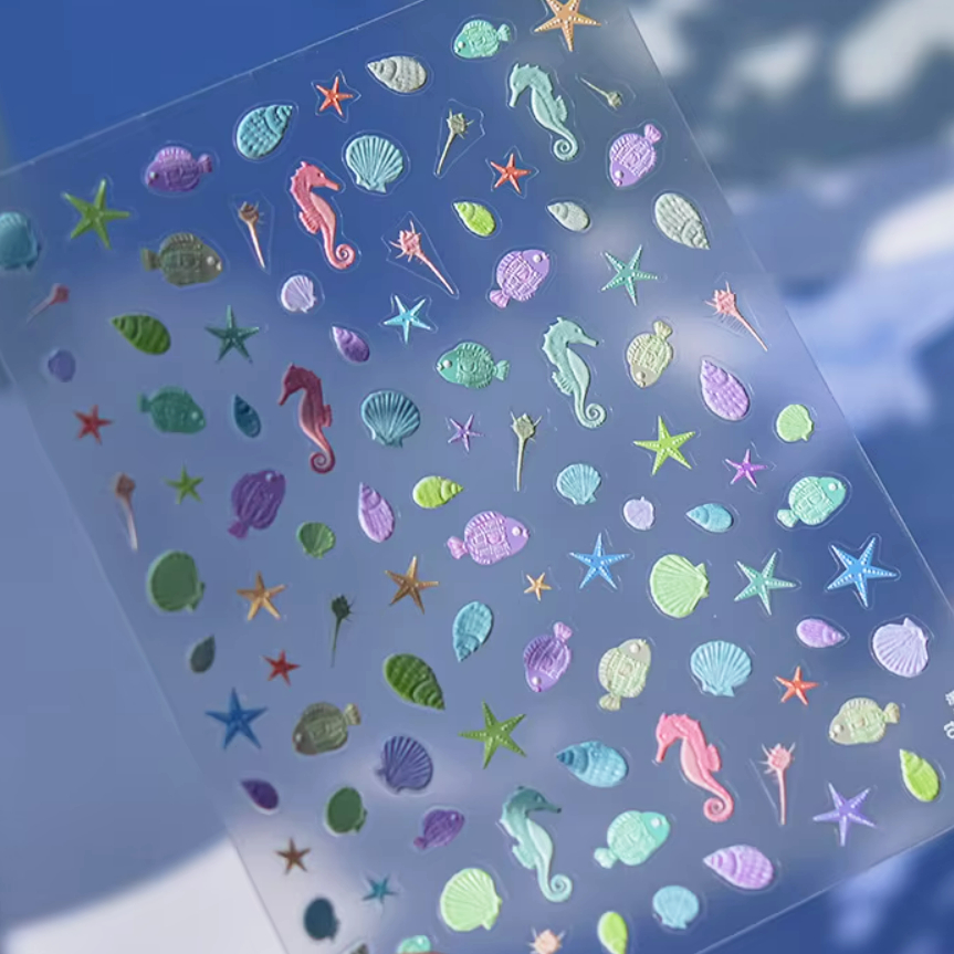 JUSTNAILS Sticker Summer Sea 3D Muscheln 4100