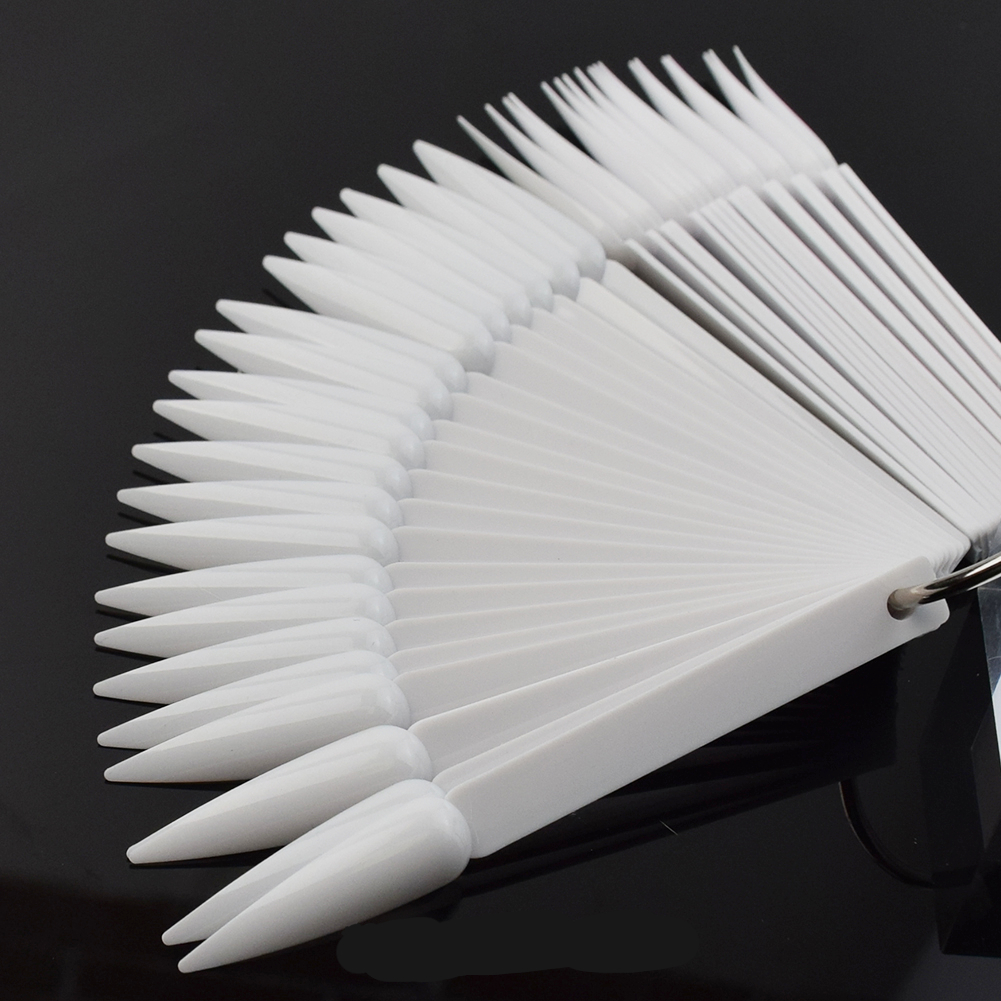 JUSTNAILS Display Tips Stiletto 50Stk. weiß