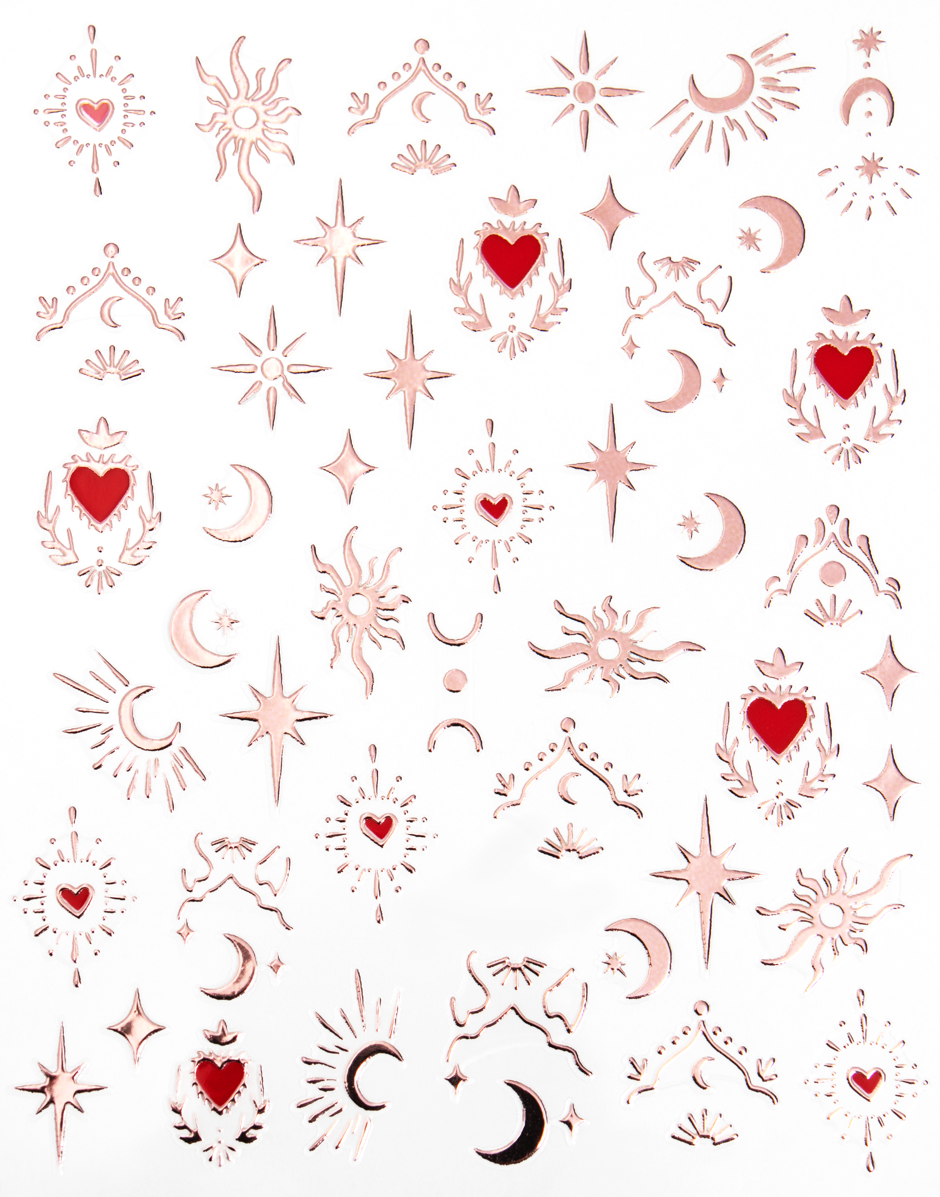 JUSTNAILS Sticker Mond Luna Sun S03 rose