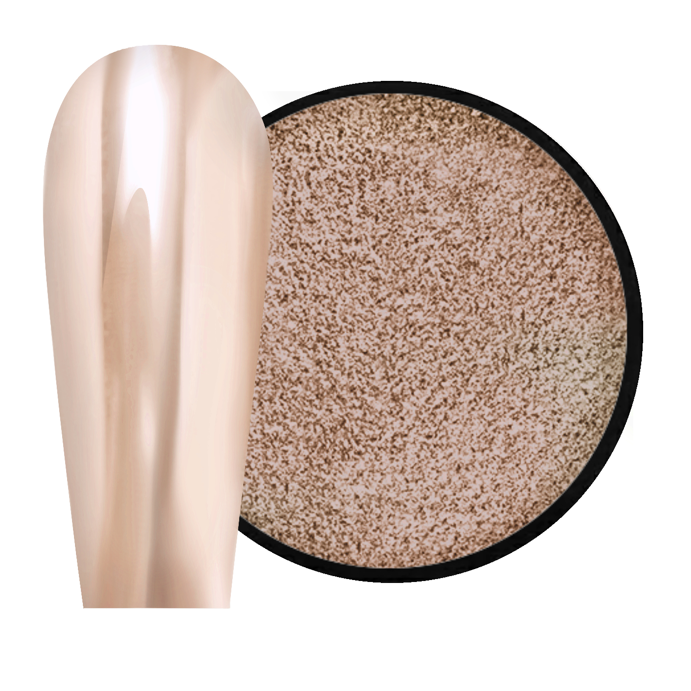 JUSTNAILS Mirror-Glow Nagel Pigment - Champagner