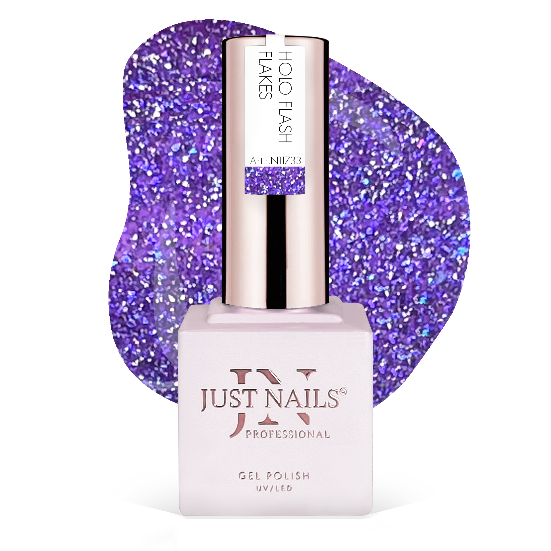 JUSTNAILS Gel Polish HOLO Flakes - Flash Light 31 -  Shellac Soak-off