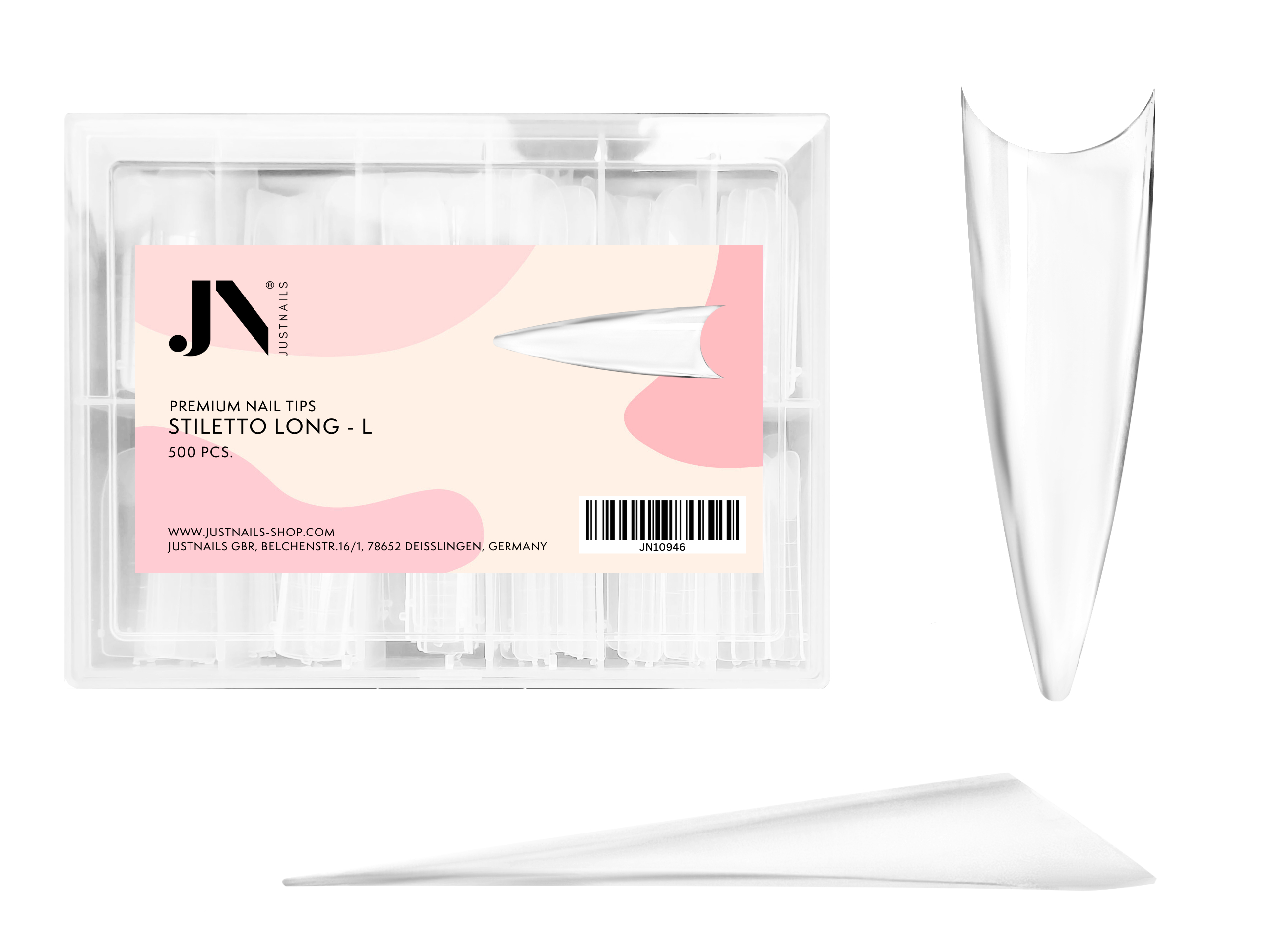 JUSTNAILS Stiletto Tips long - L