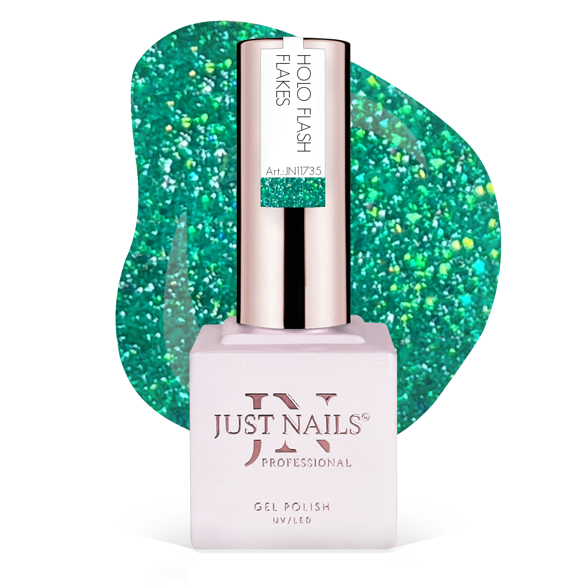 JUSTNAILS Gel Polish HOLO Flakes - Flash Light 33 -  Shellac Soak-off