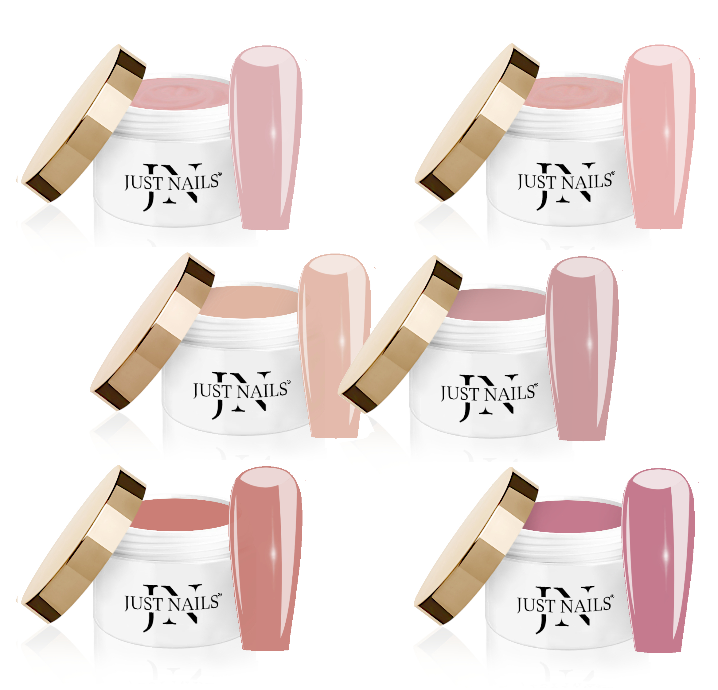 JUSTNAILS COVER SET 6x 5ml  - 03