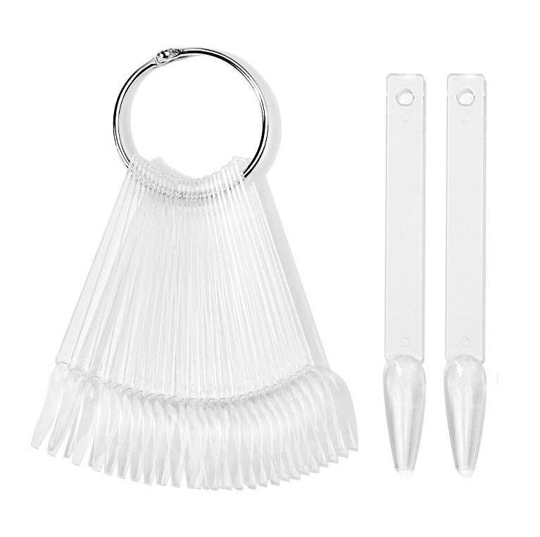 JUSTNAILS Display Tips Ballerina 50Stk. transparent groß