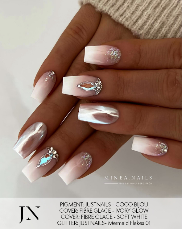 JUSTNAILS Cover Fibre Glace - Ivory Glow