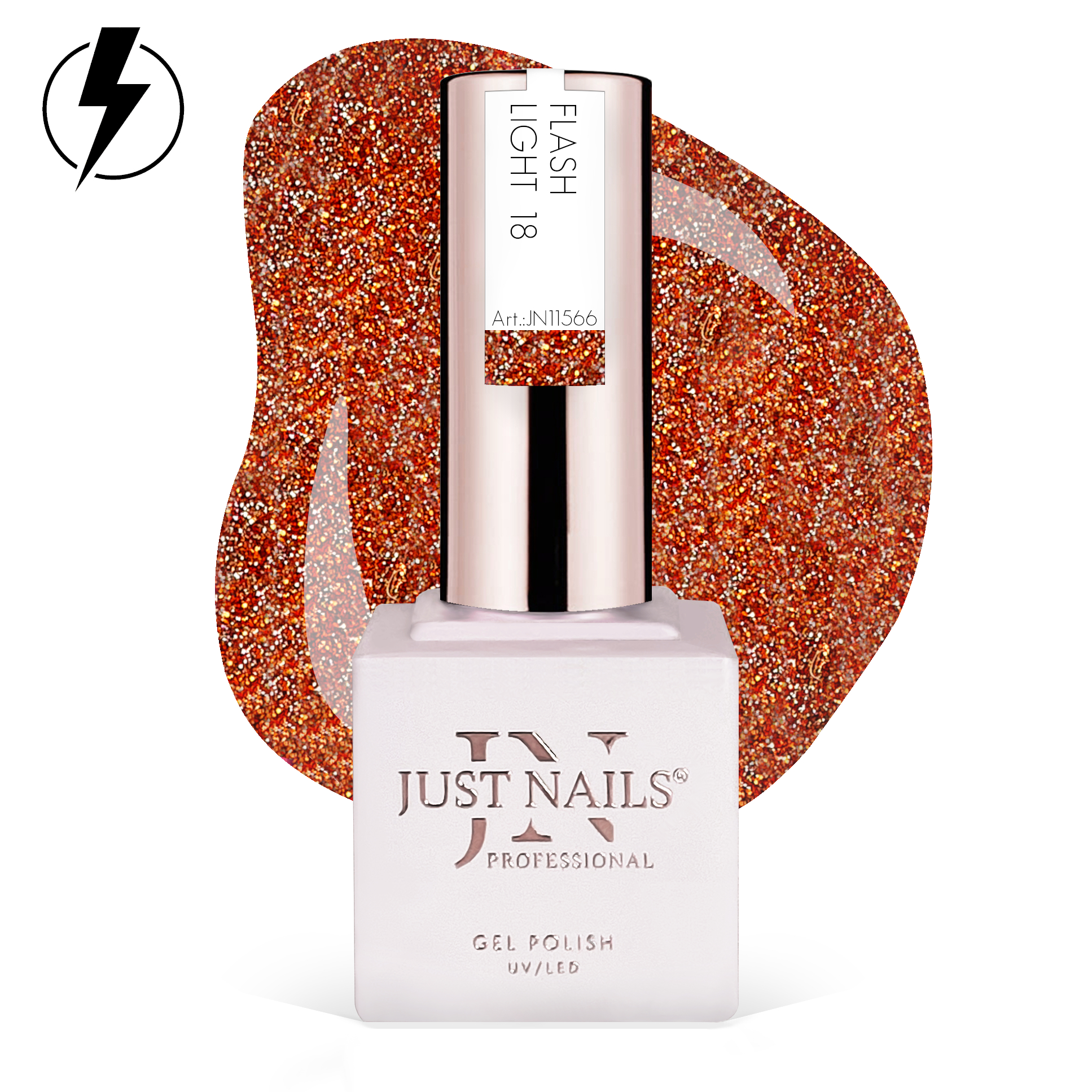 JUSTNAILS Gel Polish Color - Flash Light 18 -  Shellac Soak-off