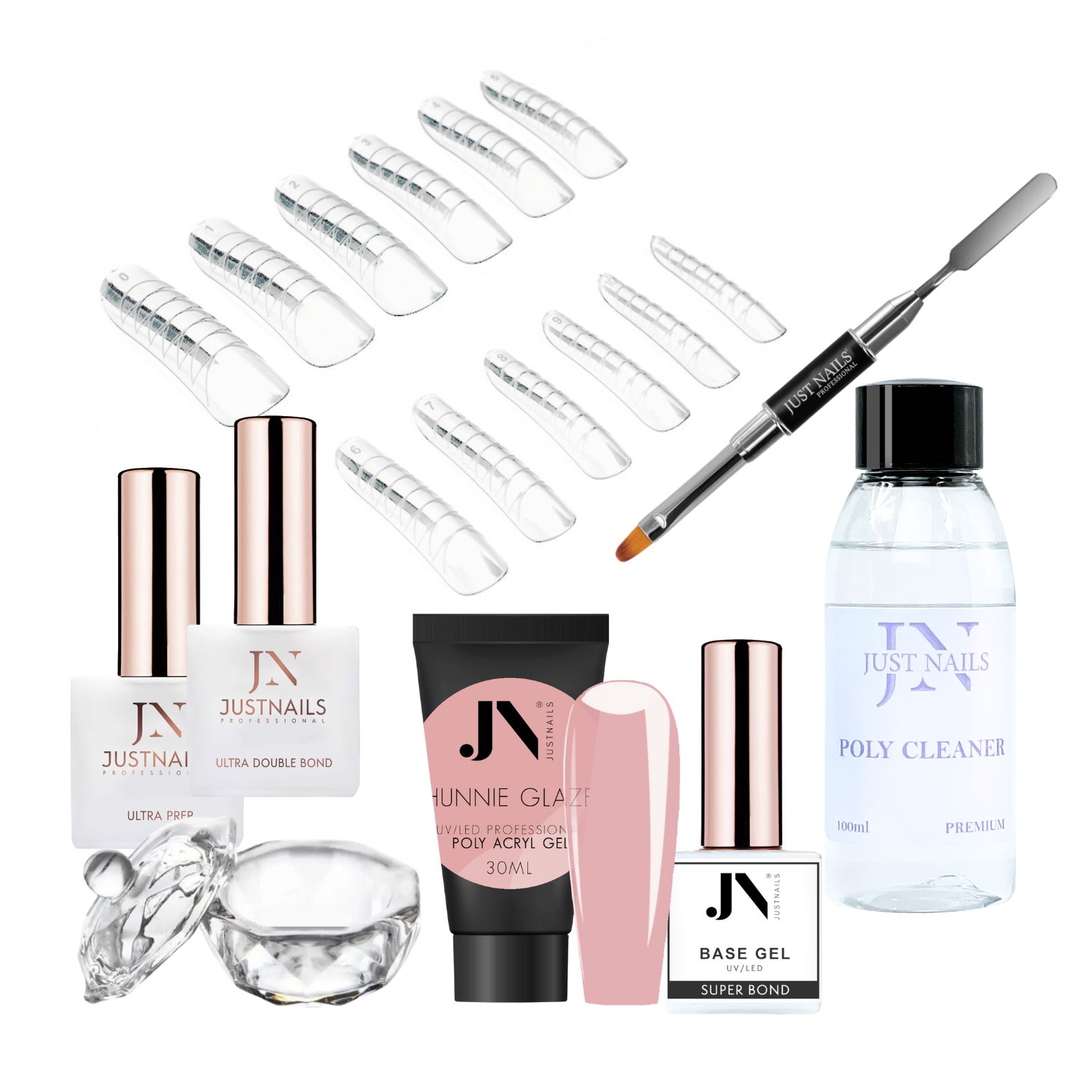 JUSTNAILS Premium Polygel Dual Tips Starter Set