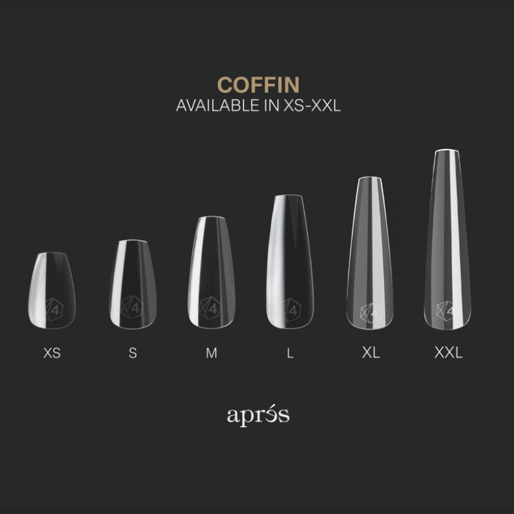 Gel-X® Tips Box 420pcs - Sculpted Coffin Extra Long
