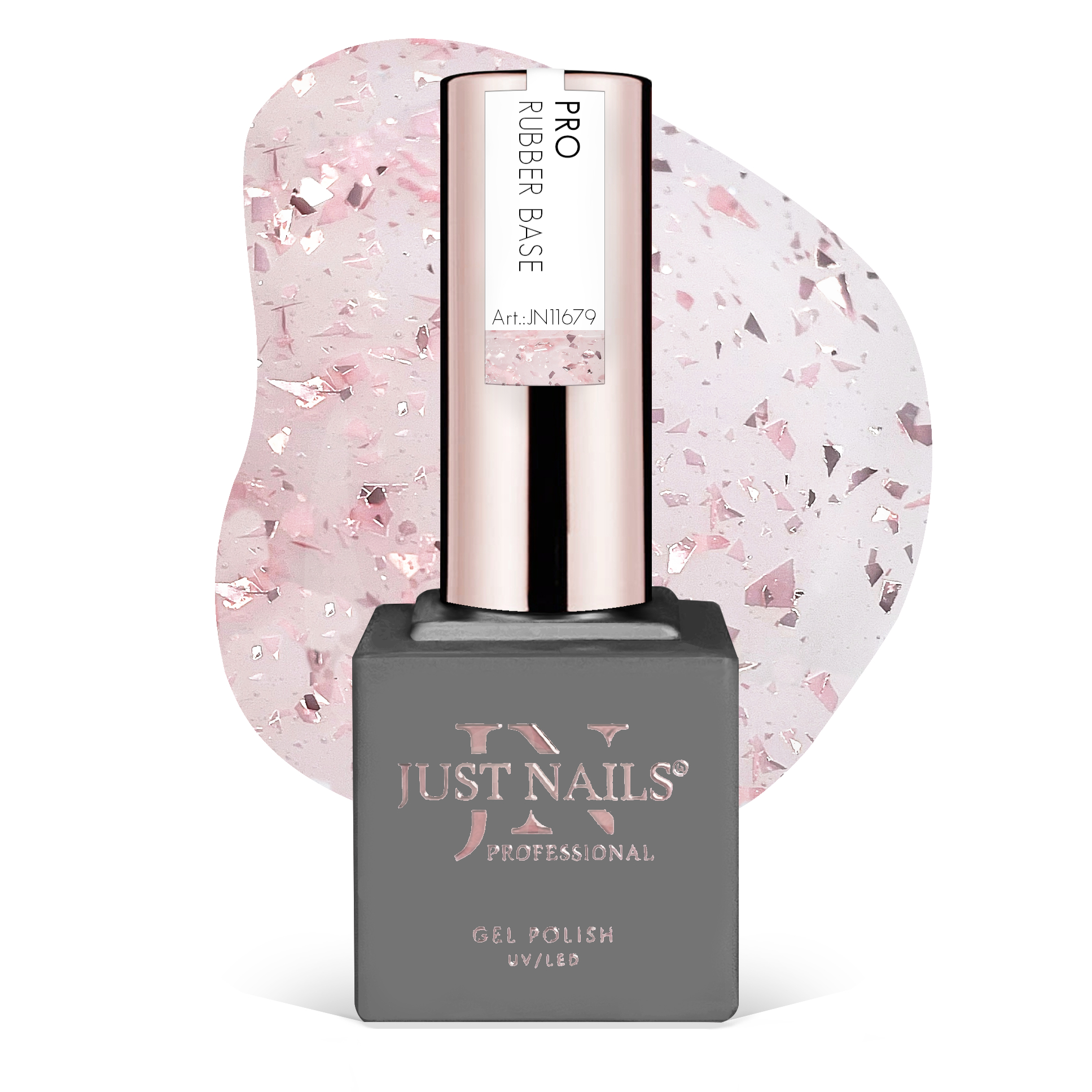 JUSTNAILS Pro Rubber BASE Fairy Crush - 06 -  Shellac Hybrid Soak-off