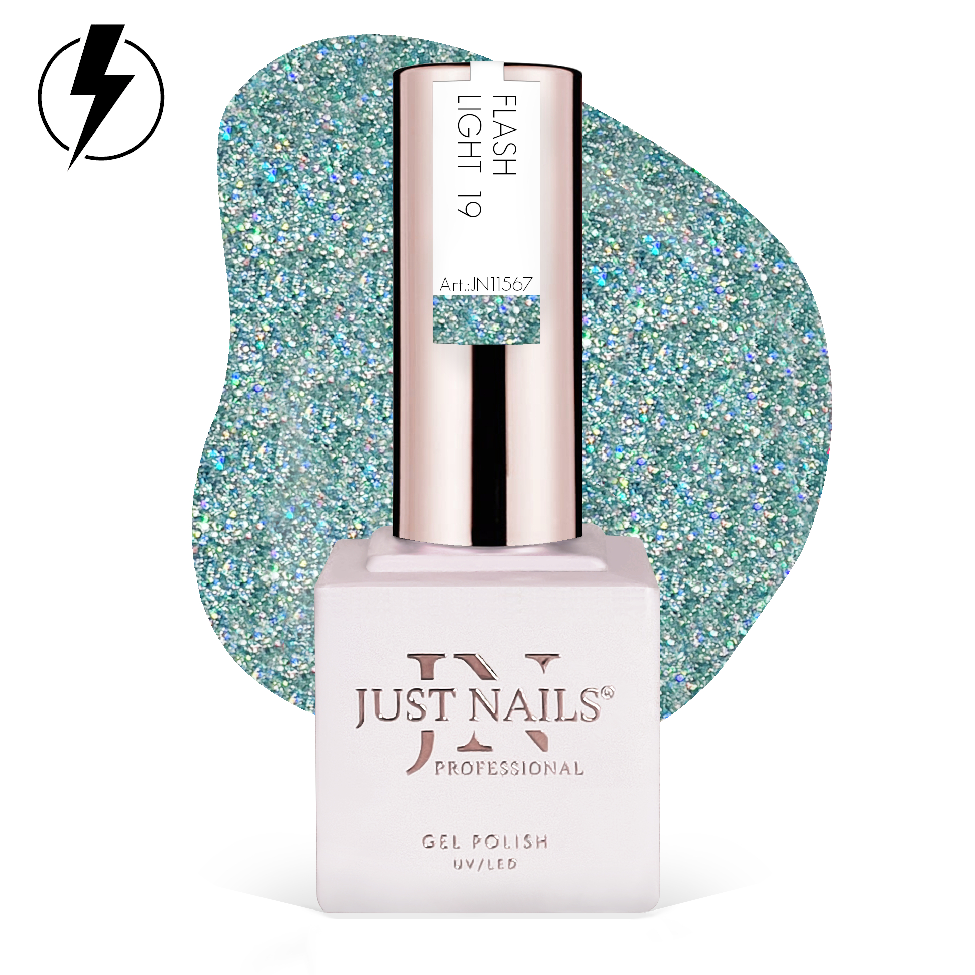 JUSTNAILS Gel Polish Color - Flash Light 19 -  Shellac Soak-off