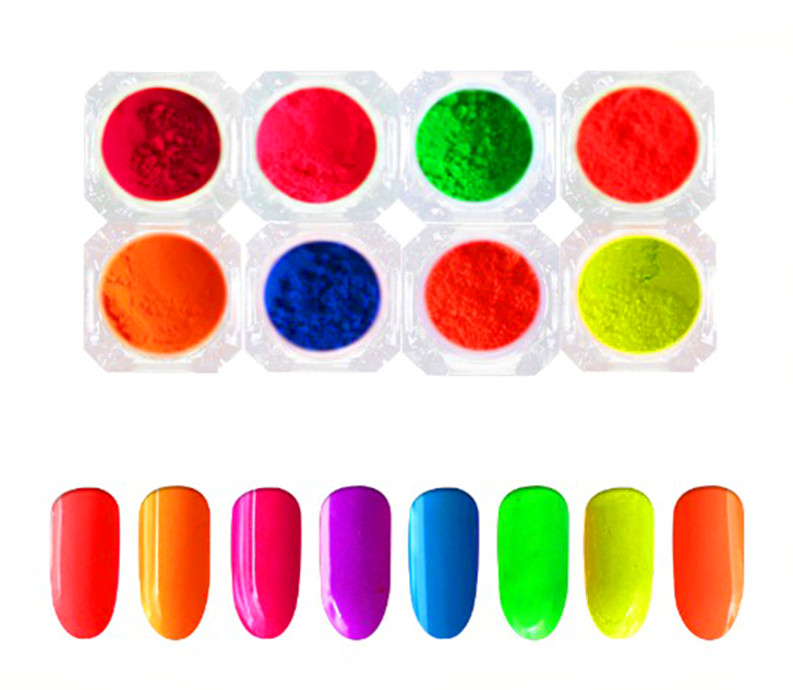 JUSTNAILS Neon Powder Nailart 12 Stück