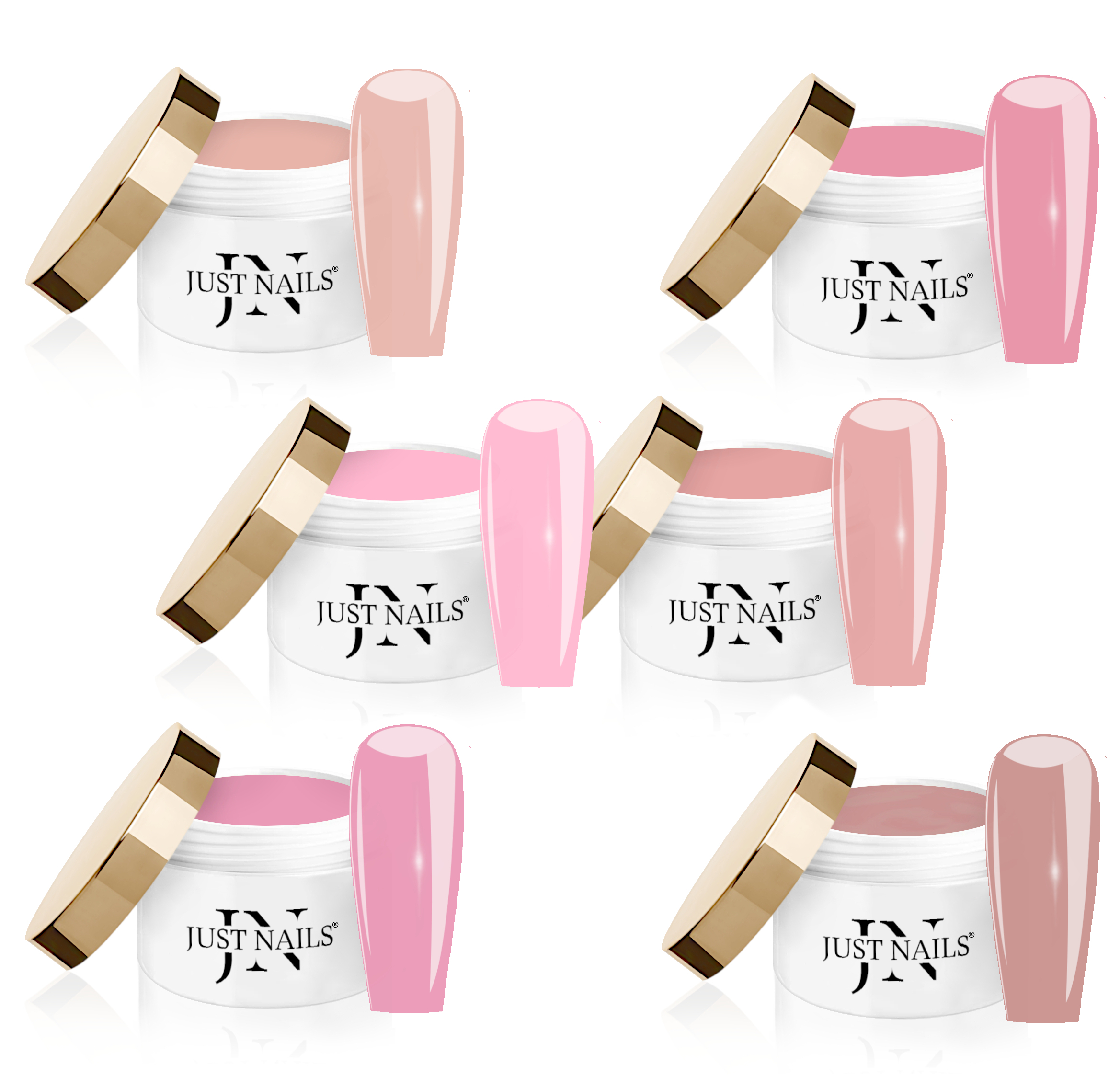 JUSTNAILS COVER SET 6x 5ml  - 01