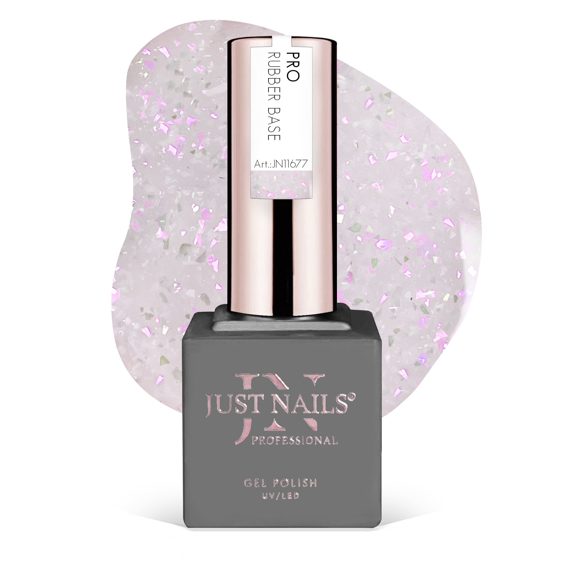 JUSTNAILS Pro Rubber BASE Fairy Crush - 04 -  Shellac Hybrid Soak-off