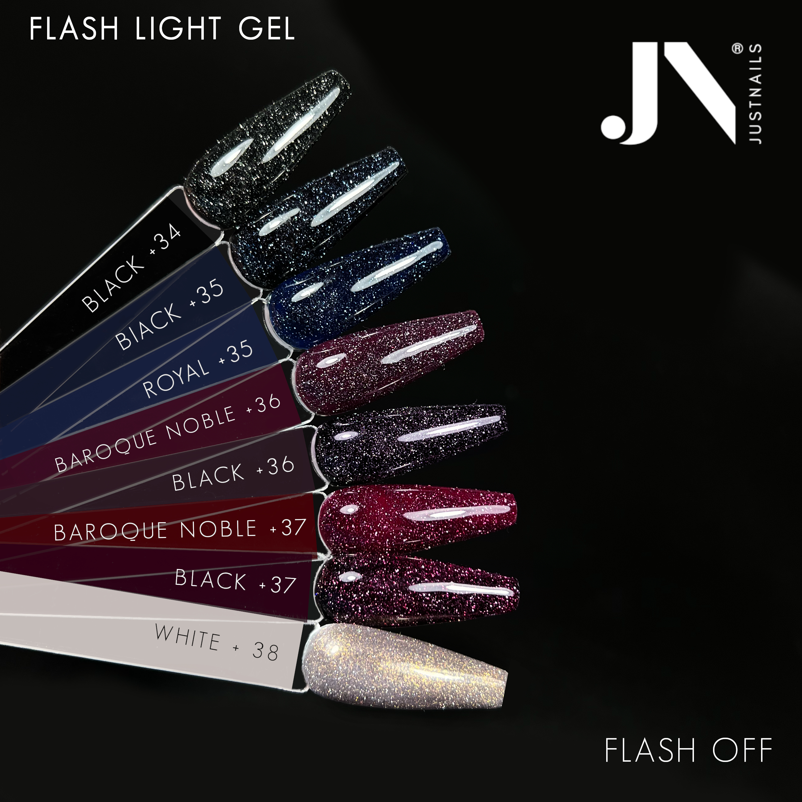 JUSTNAILS Gel Polish Color - Flash Light 38 -  Shellac Soak-off