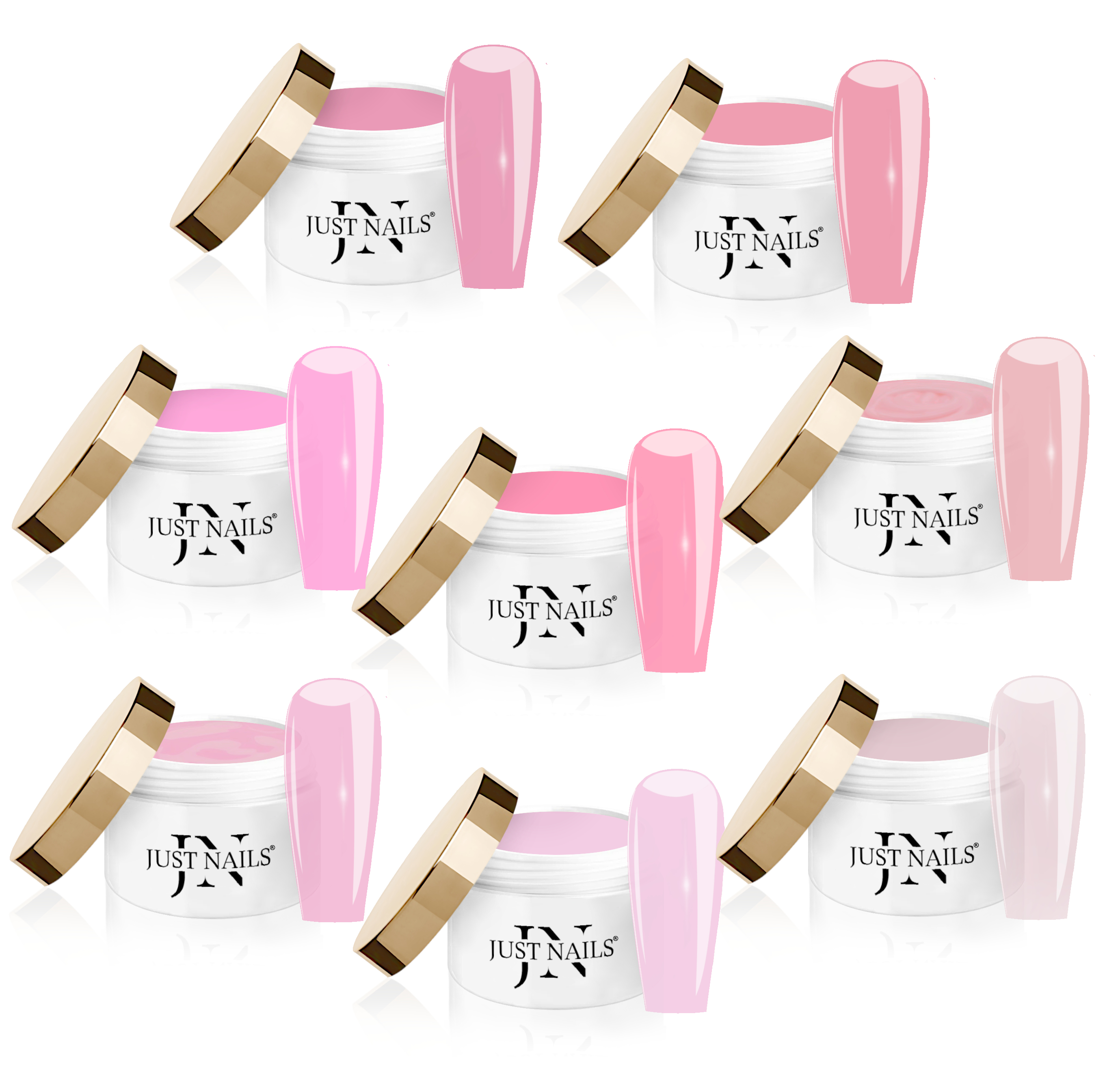 JUSTNAILS COVER SET 8x 5ml  - 04