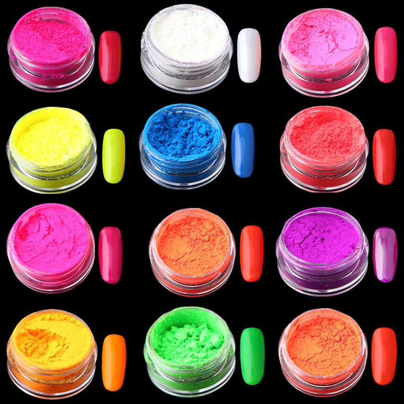 JUSTNAILS Neon Powder Nailart 12 Stück