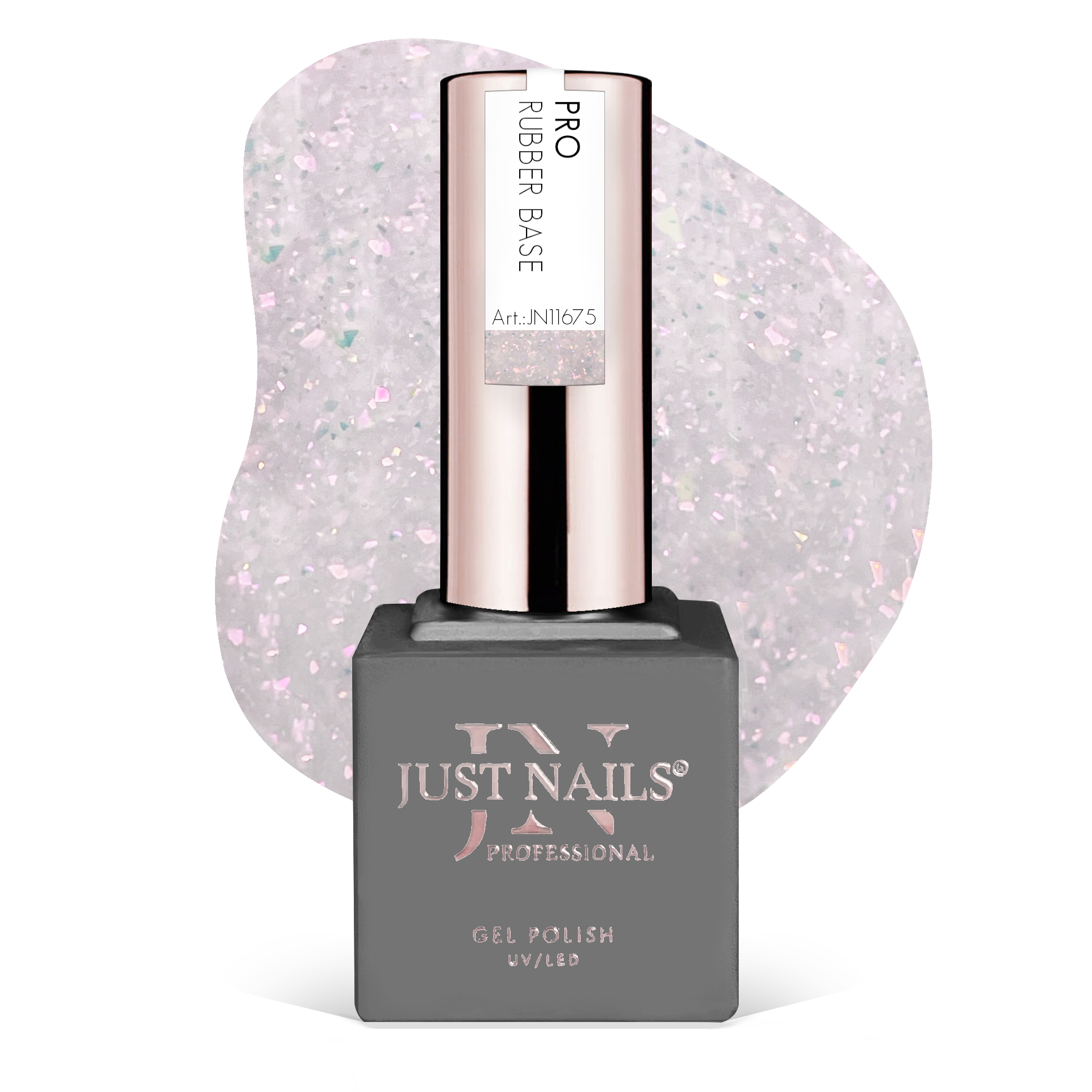 JUSTNAILS Pro Rubber BASE Fairy Crush - 02 -  Shellac Hybrid Soak-off