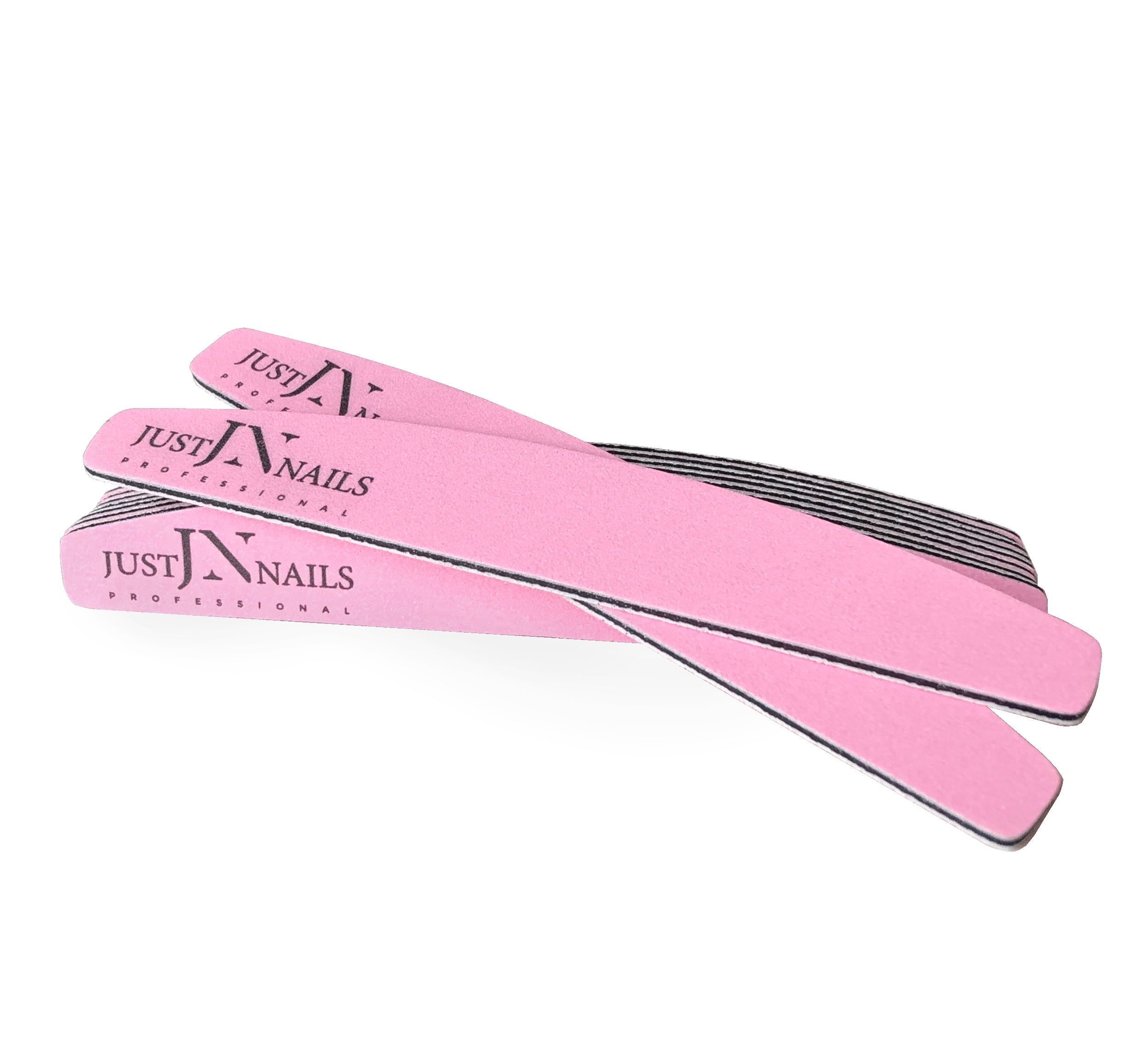 JUSTNAILS Premium Feile Rosa  Long Life Halbmond 100/180