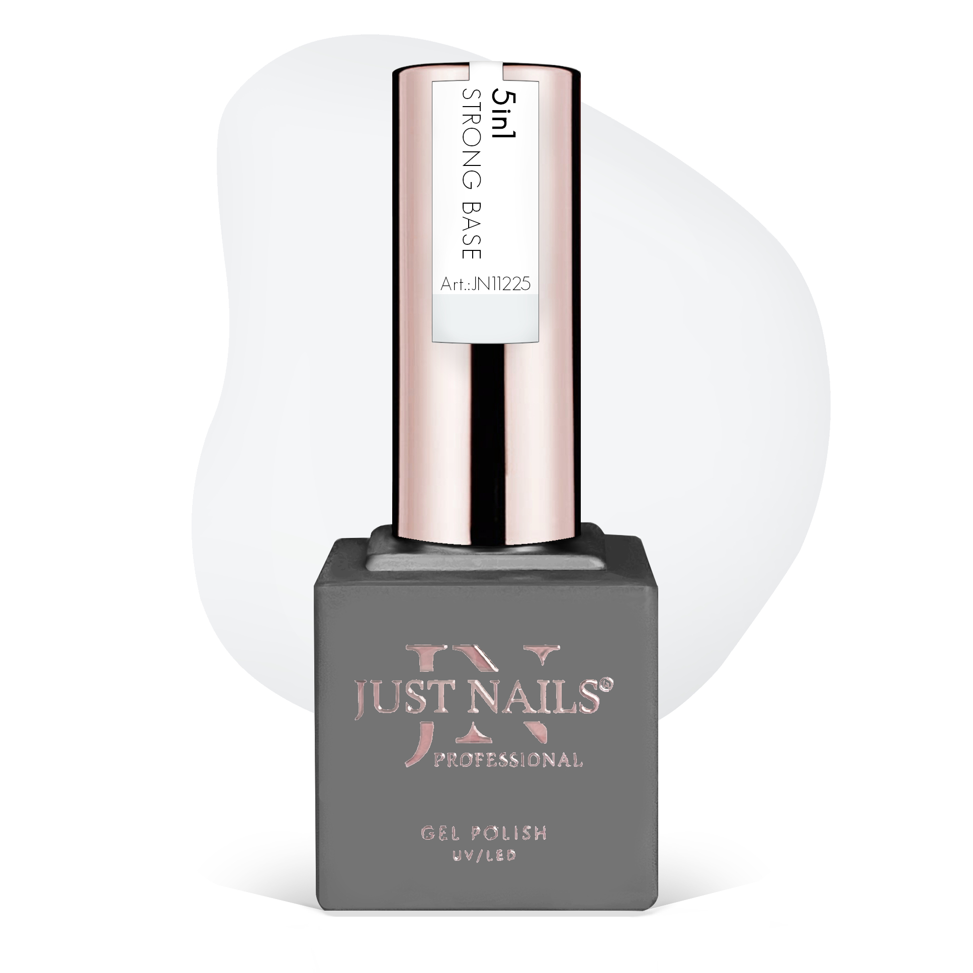 JUSTNAILS 5in1 Strong Shellac Builder Base - Clear - Polish Soak-off Gel 15ml *B-WARE