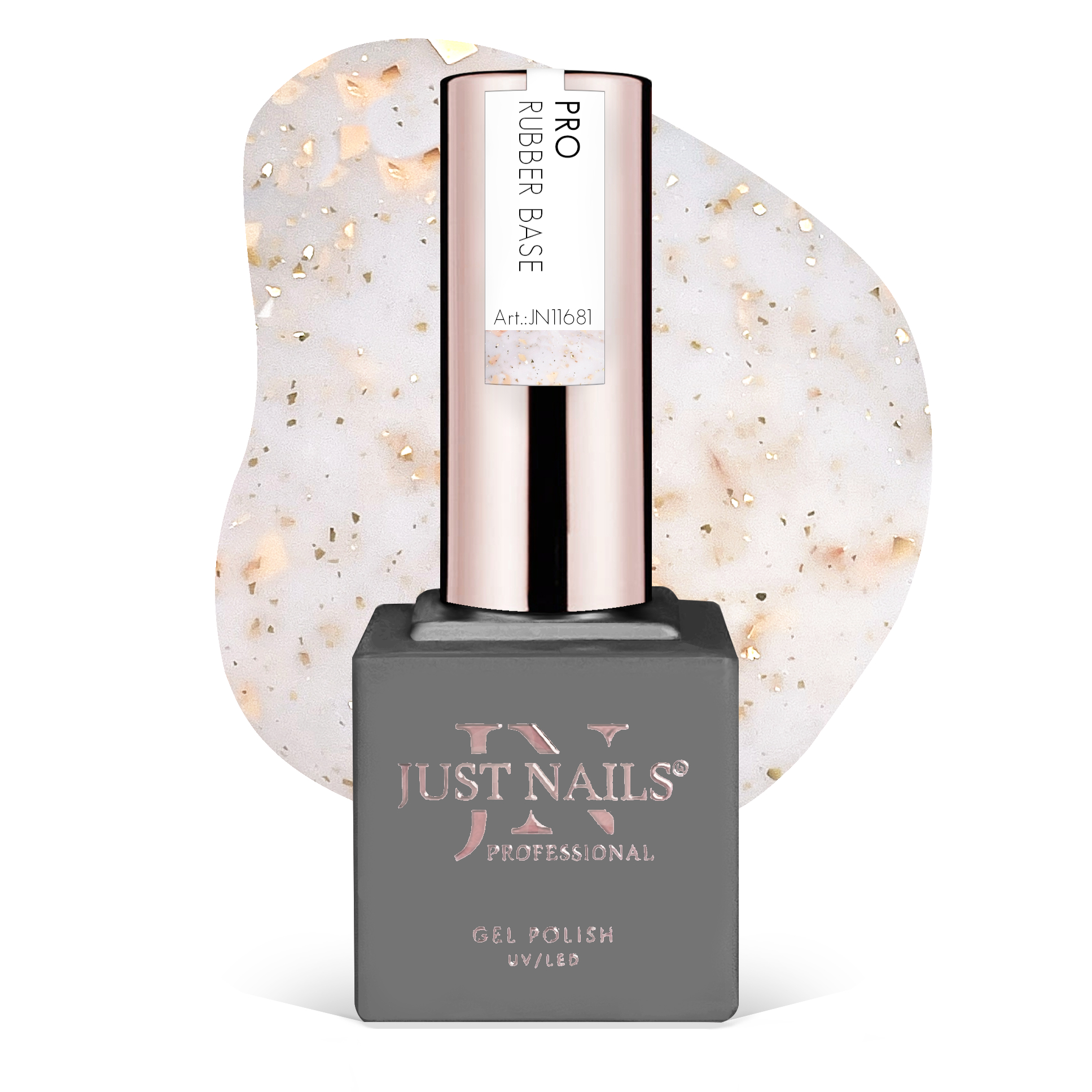 JUSTNAILS Pro Rubber BASE Fairy Crush - 08 -  Shellac Hybrid Soak-off