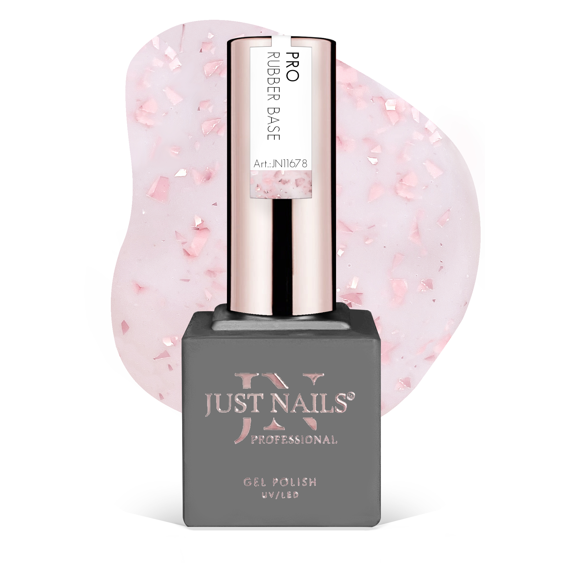 JUSTNAILS Pro Rubber BASE Fairy Crush - 05 -  Shellac Hybrid Soak-off