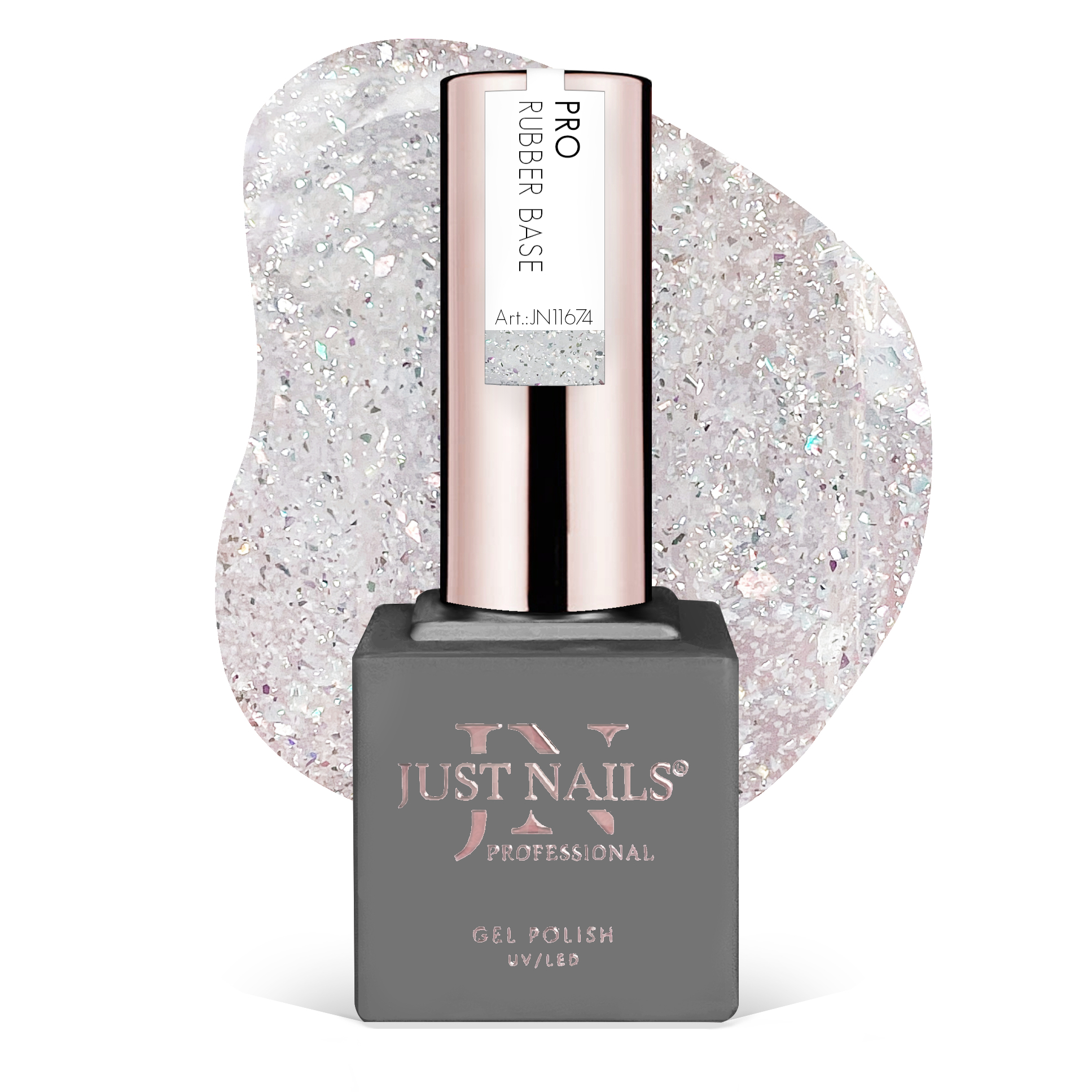 JUSTNAILS Pro Rubber BASE Fairy Crush - 01 -  Shellac Hybrid Soak-off