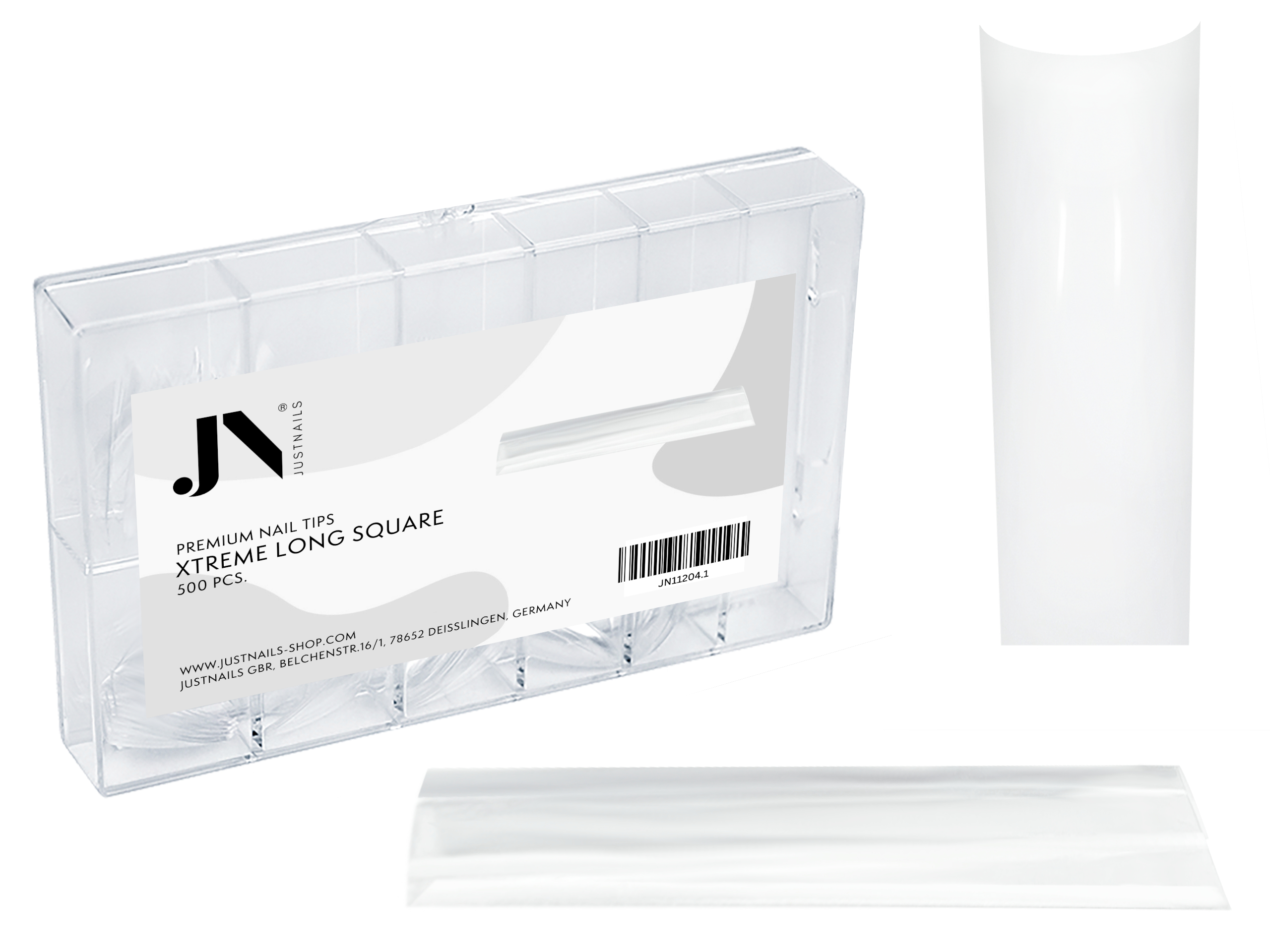 JUSTNAILS 500 Tips Xtreme long Square Form