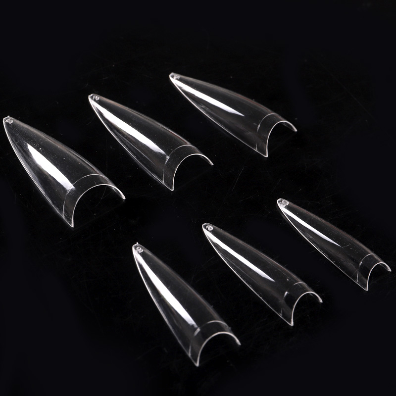 JUSTNAILS 500 Tips Stiletto Almond Form