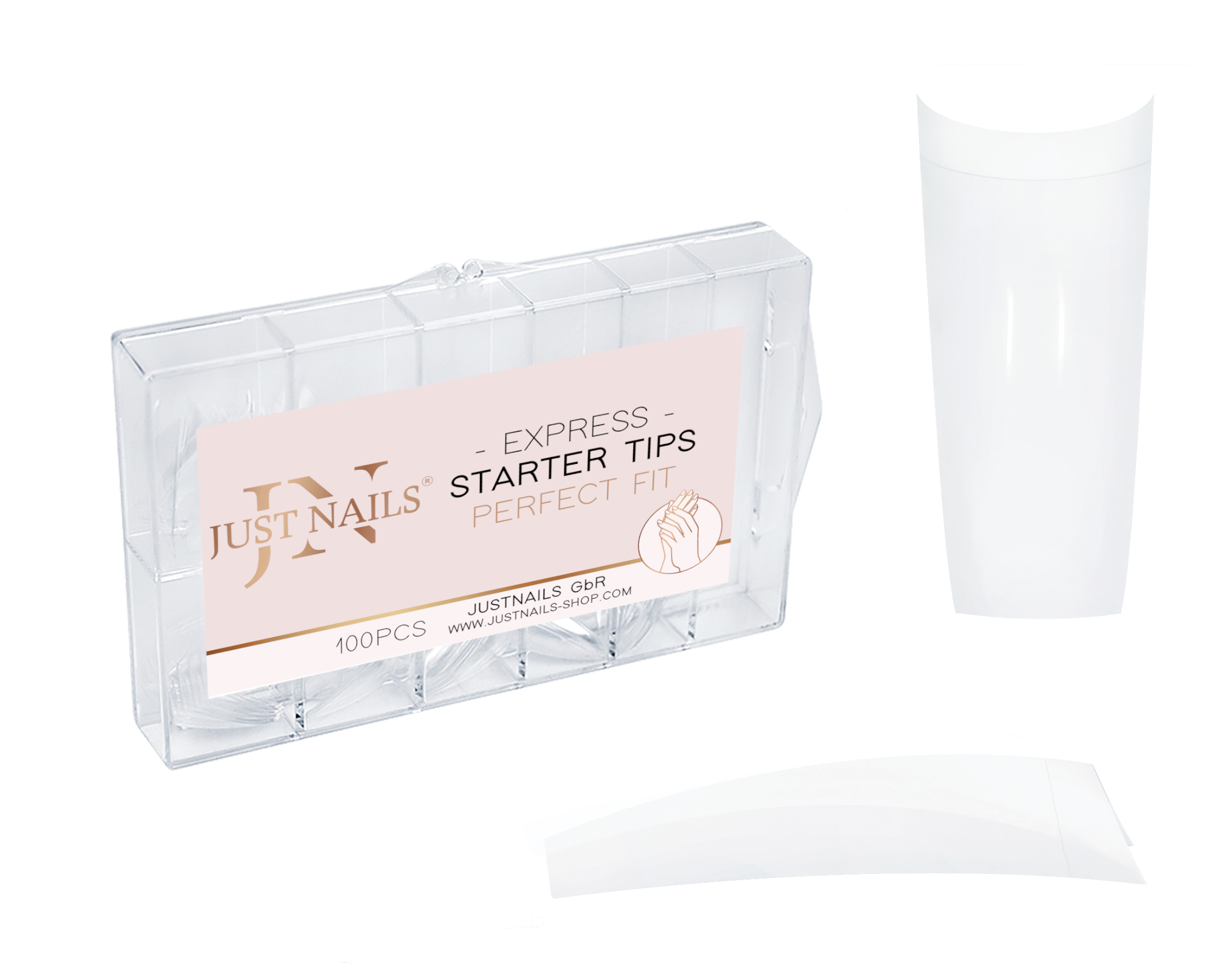 JUSTNAILS 100x Tips Starter Set French klar in Box