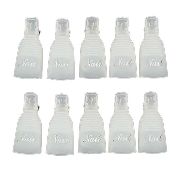 JUSTNAILS Nail Soak Off Kappen Clip Shellac Milchig 10Stk