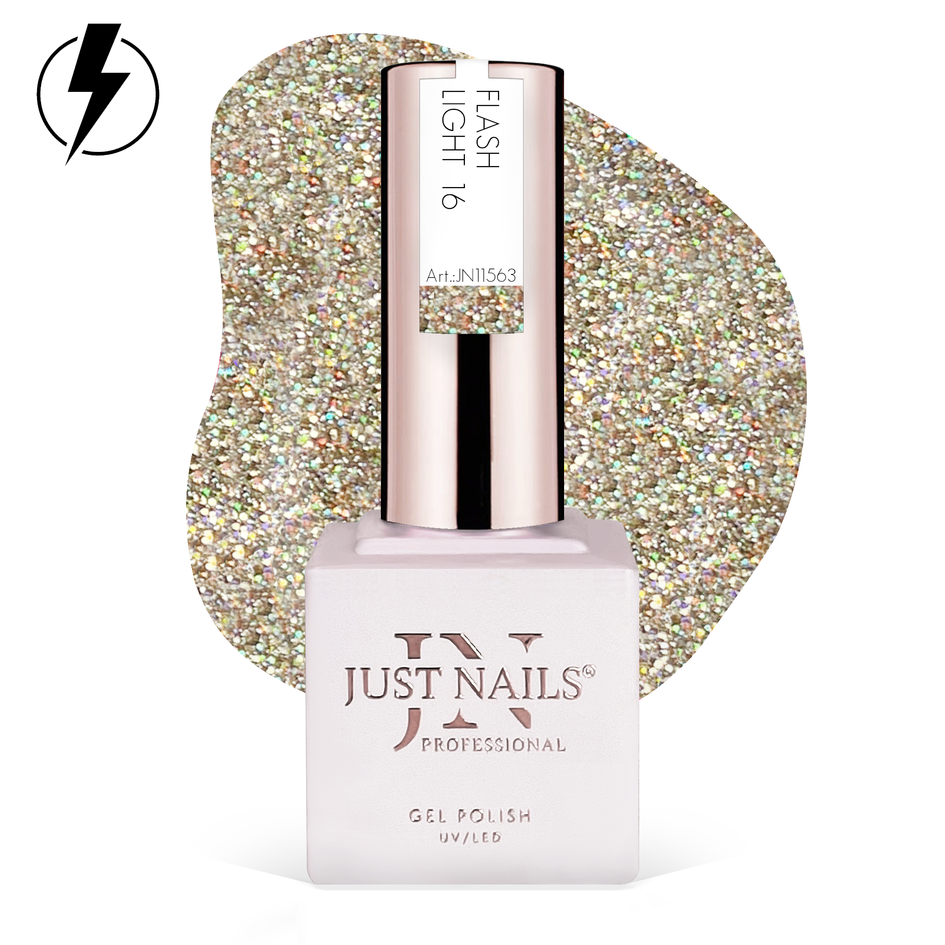 JUSTNAILS Gel Polish Color - Flash Light 16 -  Shellac Soak-off