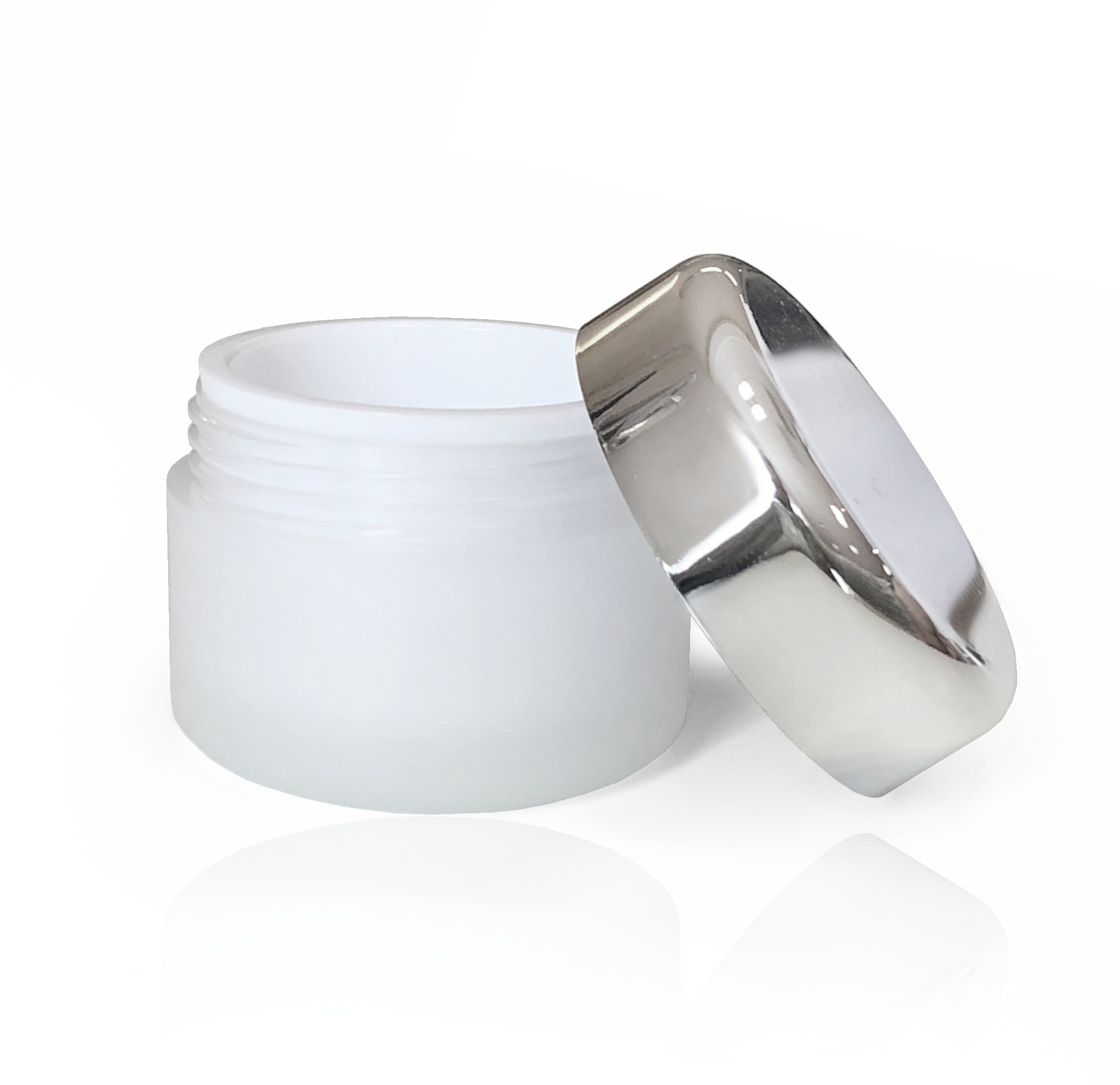 JUSTNAILS 15ml Tiegel doppelwandig Frosted Gel mit Champagner Deckel