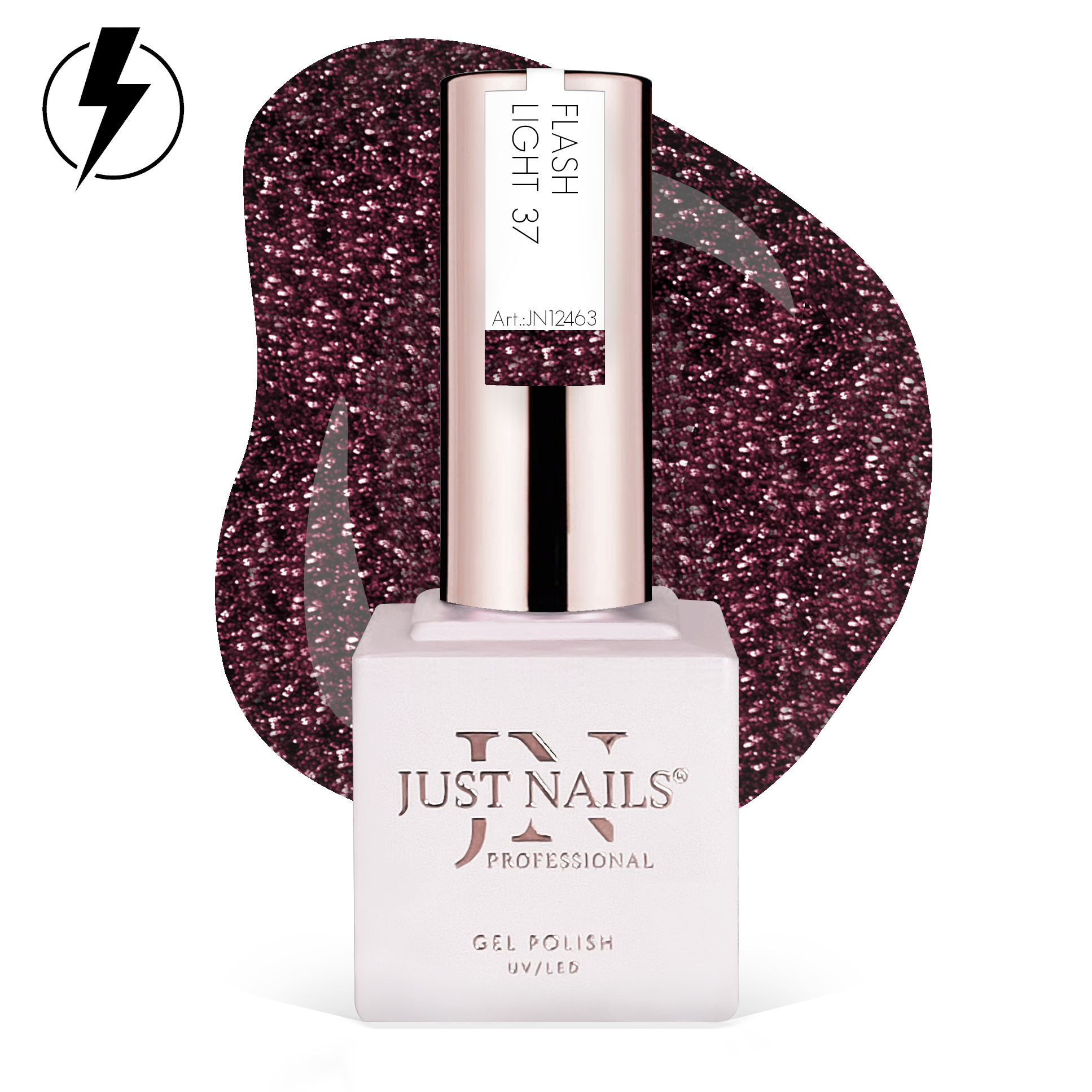 JUSTNAILS Gel Polish Color - Flash Light 37 -  Shellac Soak-off