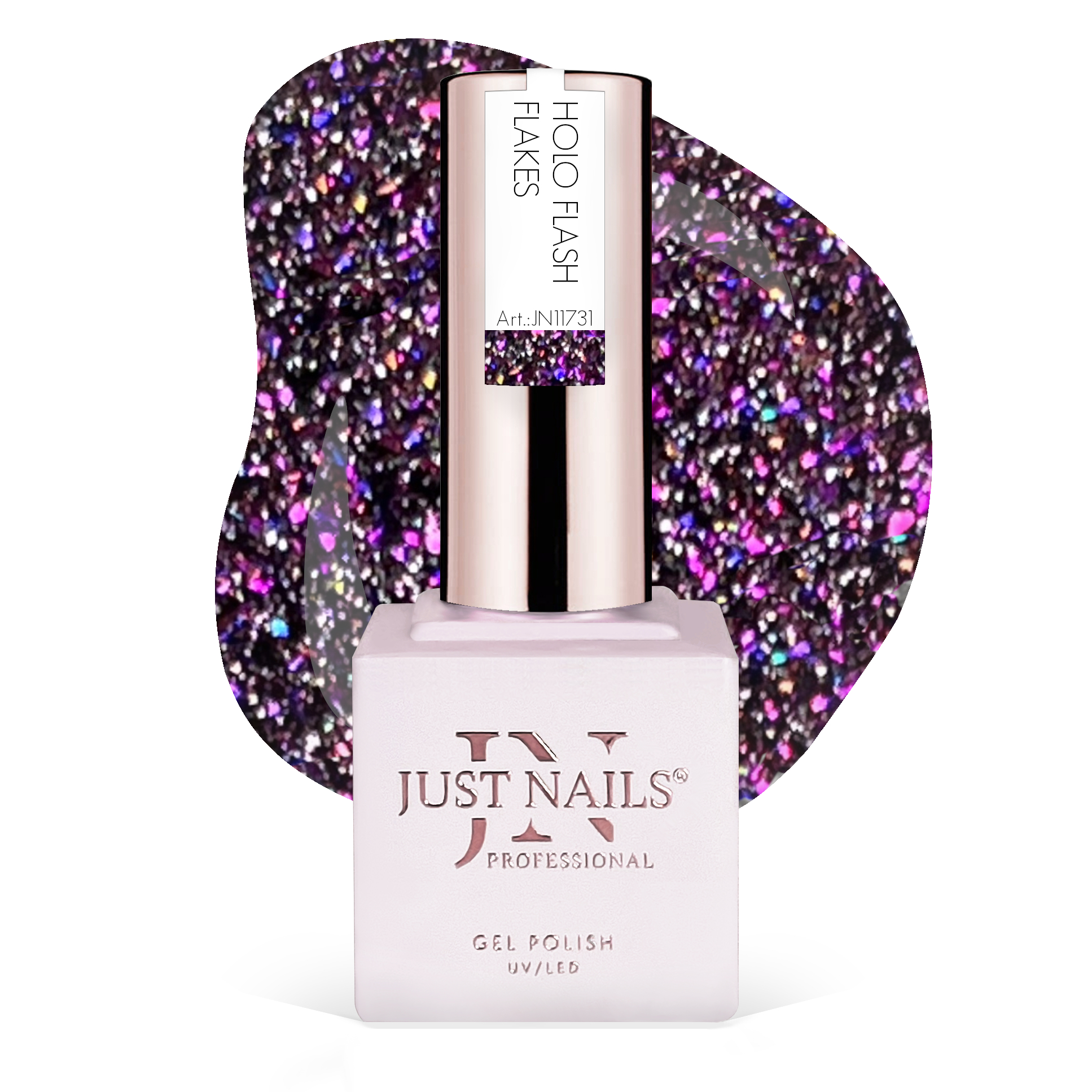 JUSTNAILS Gel Polish HOLO Flakes - Flash Light 29 -  Shellac Soak-off
