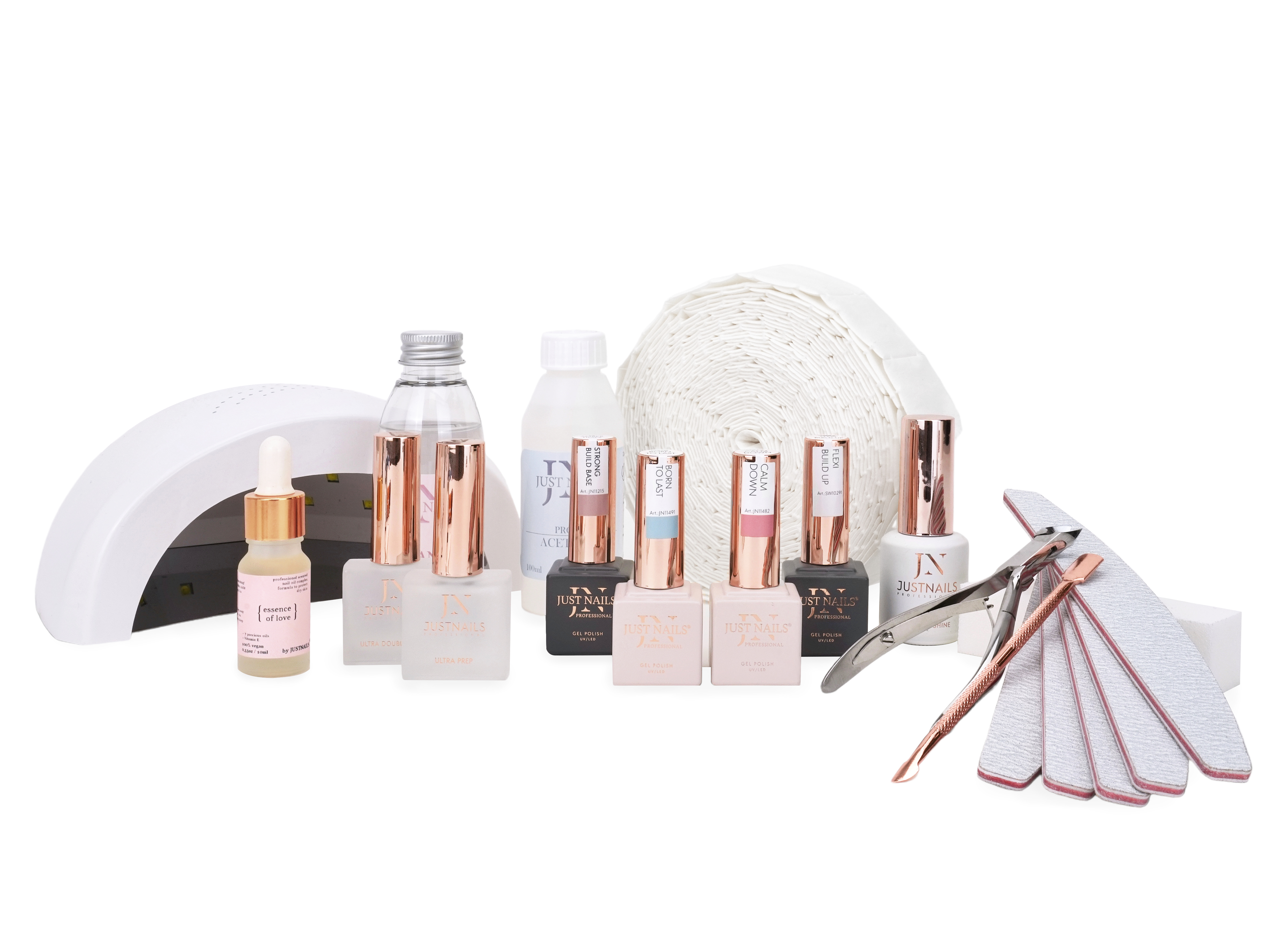 JUSTNAILS Professional Shellac Mani Set - XL + Lampe