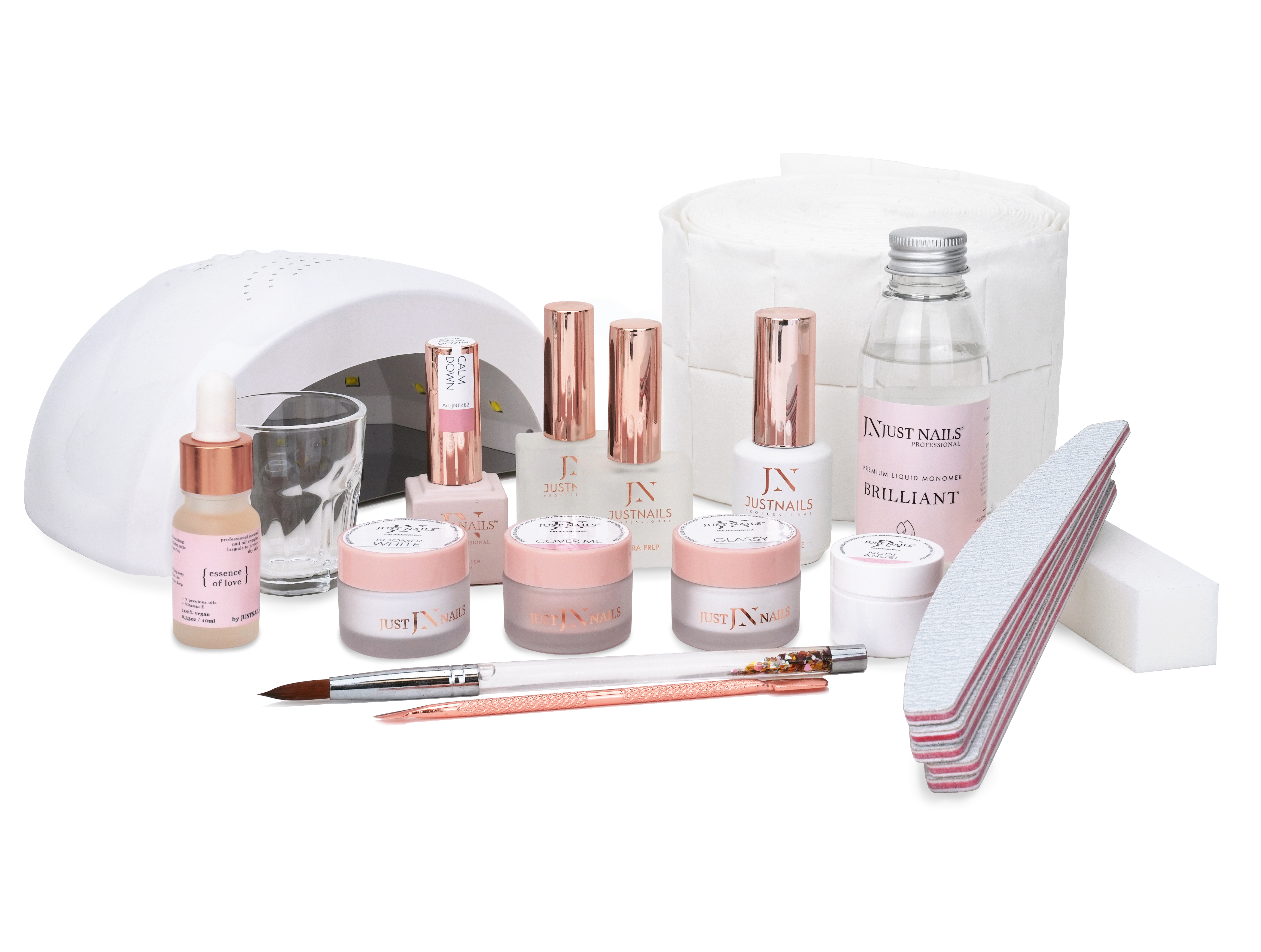 JUSTNAILS Premium Acryl Starter-Set + Lampe