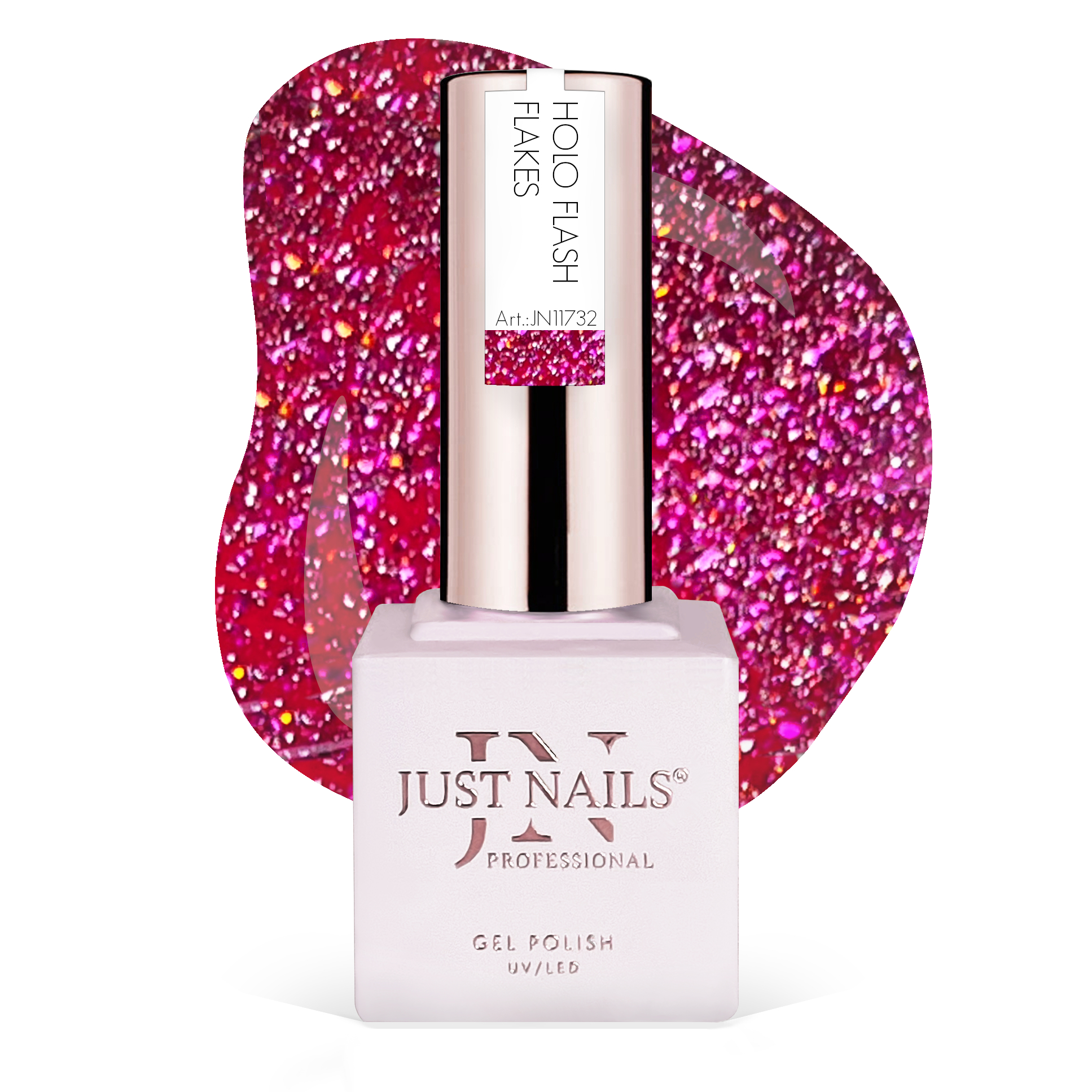 JUSTNAILS Gel Polish HOLO Flakes - Flash Light 30 -  Shellac Soak-off