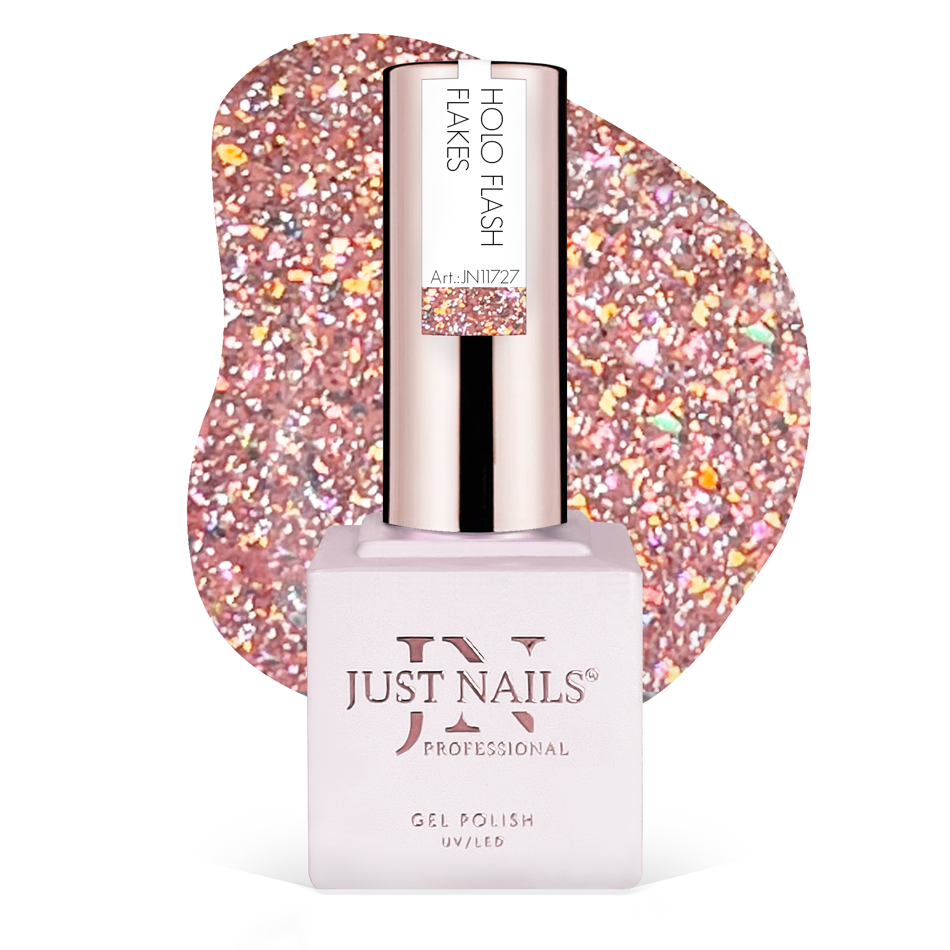 JUSTNAILS Gel Polish HOLO Flakes - Flash Light 25 -  Shellac Soak-off