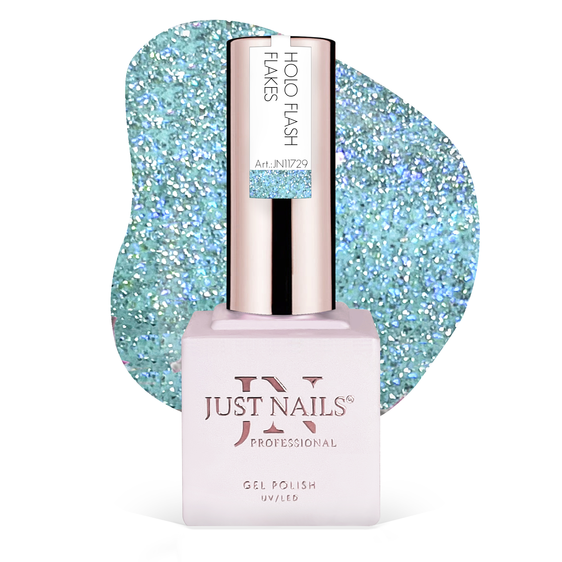 JUSTNAILS Gel Polish HOLO Flakes - Flash Light 27 -  Shellac Soak-off