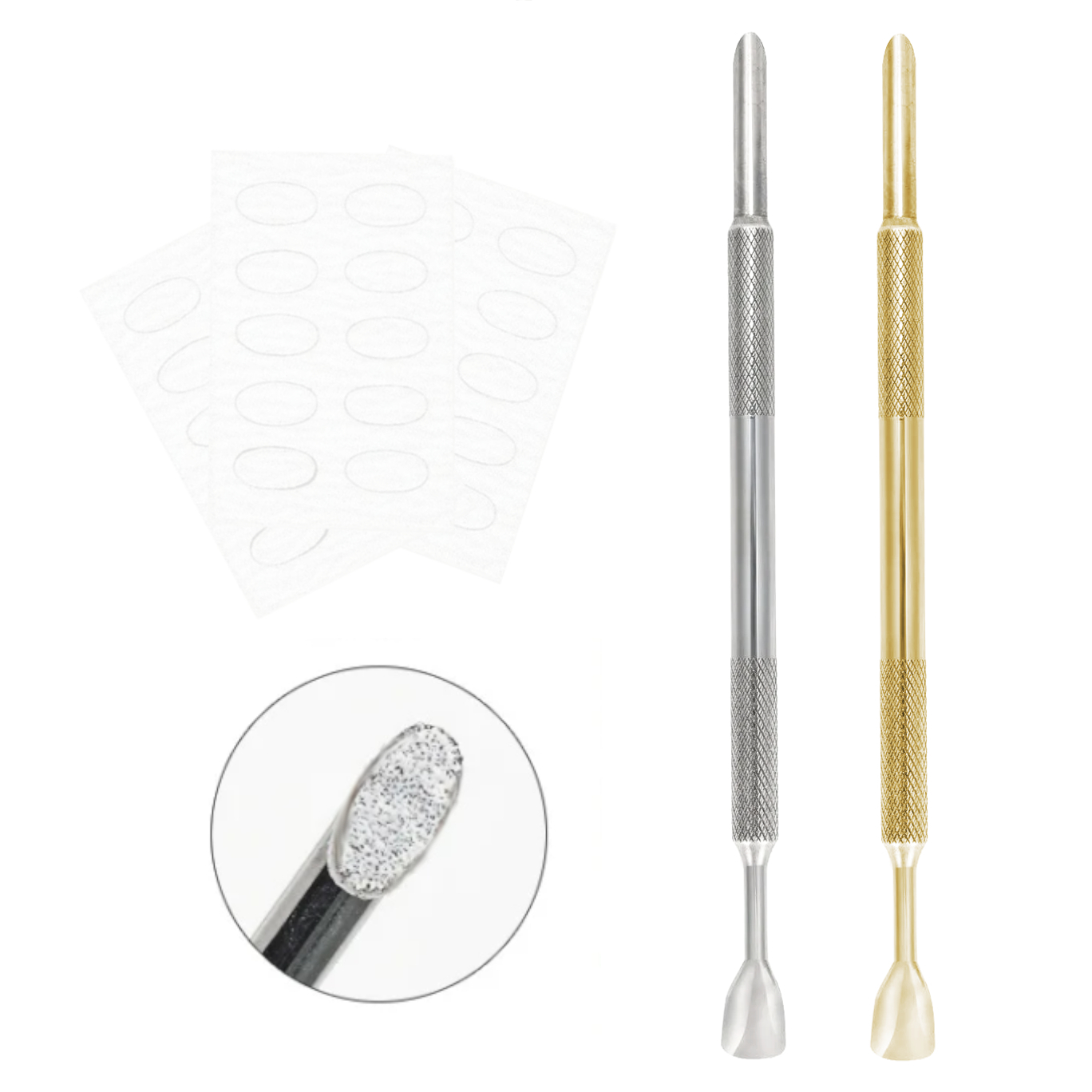 JUSTNAILS Professional Pusher für Wechselblätter Silver Gold
