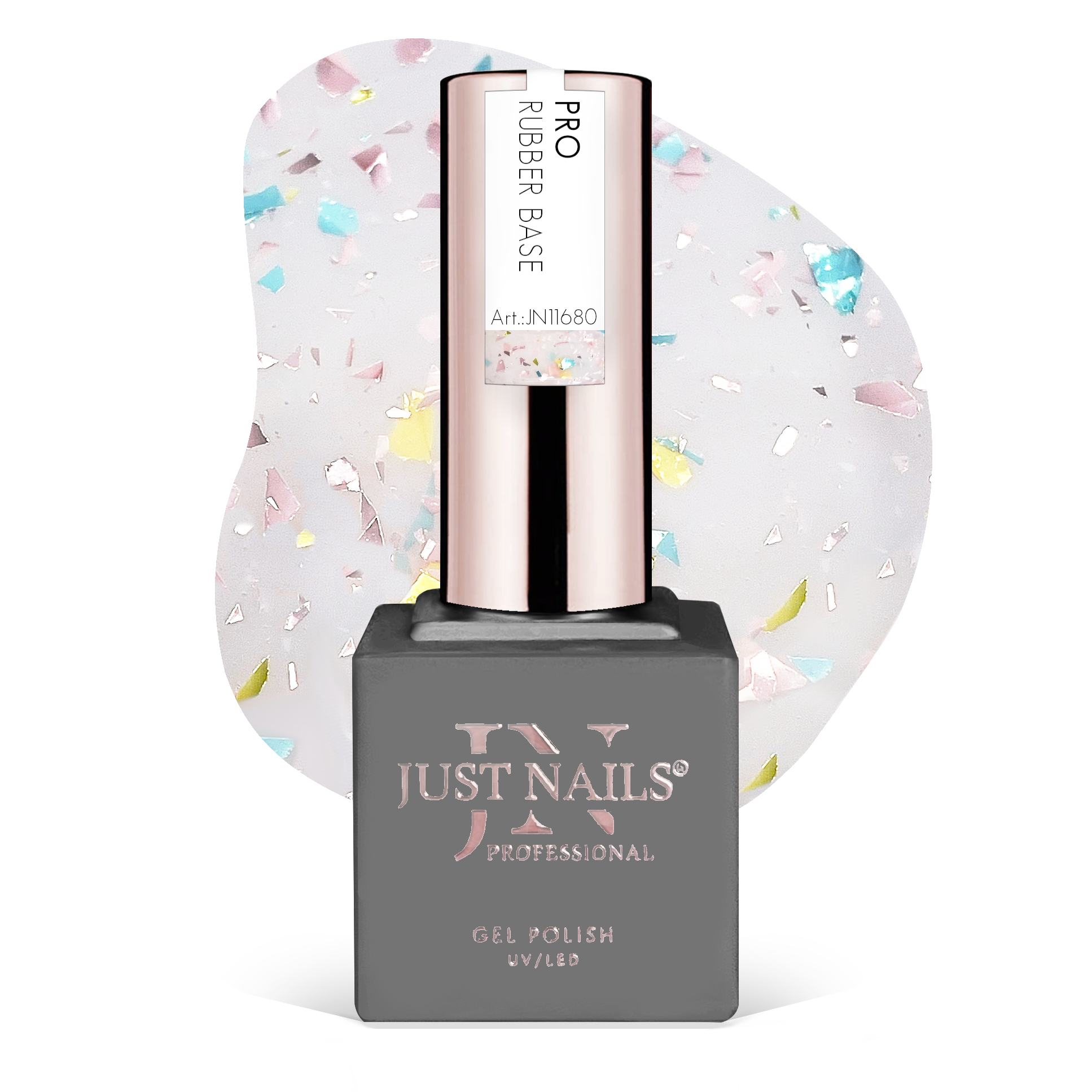 JUSTNAILS Pro Rubber BASE Fairy Crush - 07 -  Shellac Hybrid Soak-off